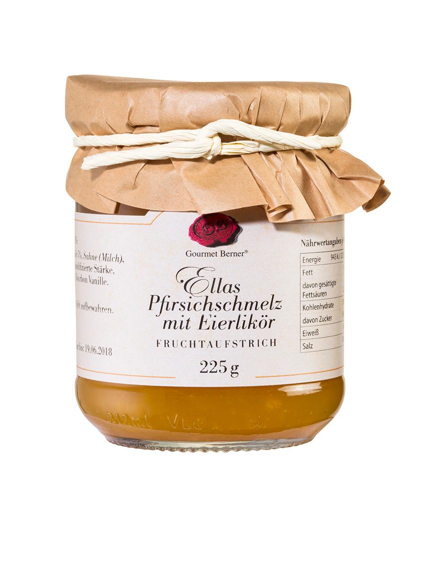 Gourmet Berner Pfirsich mit Eierlikör Fruchtaufstrich