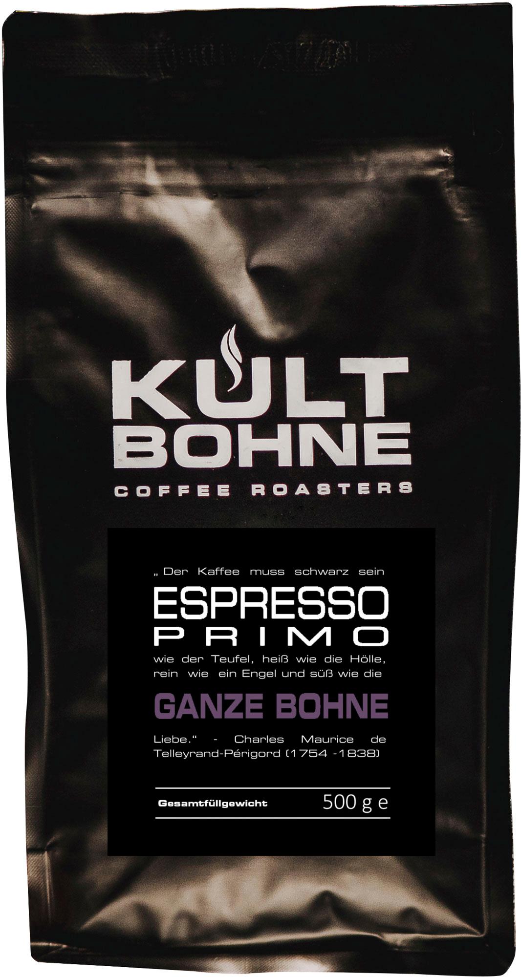 KULTBOHNE Kaffee Bohnen Espresso Primo