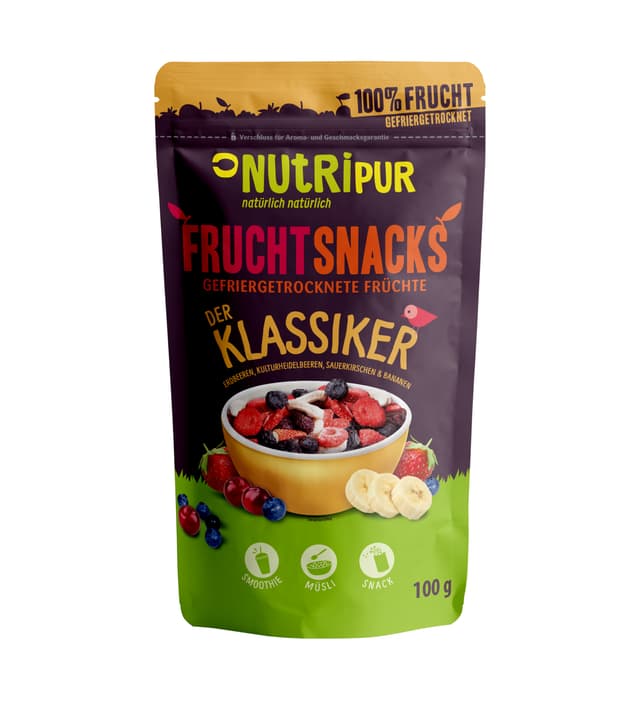 NUTRIPUR Fruchtsnack gefriergetrocknete Früchte Der Klassiker online ...