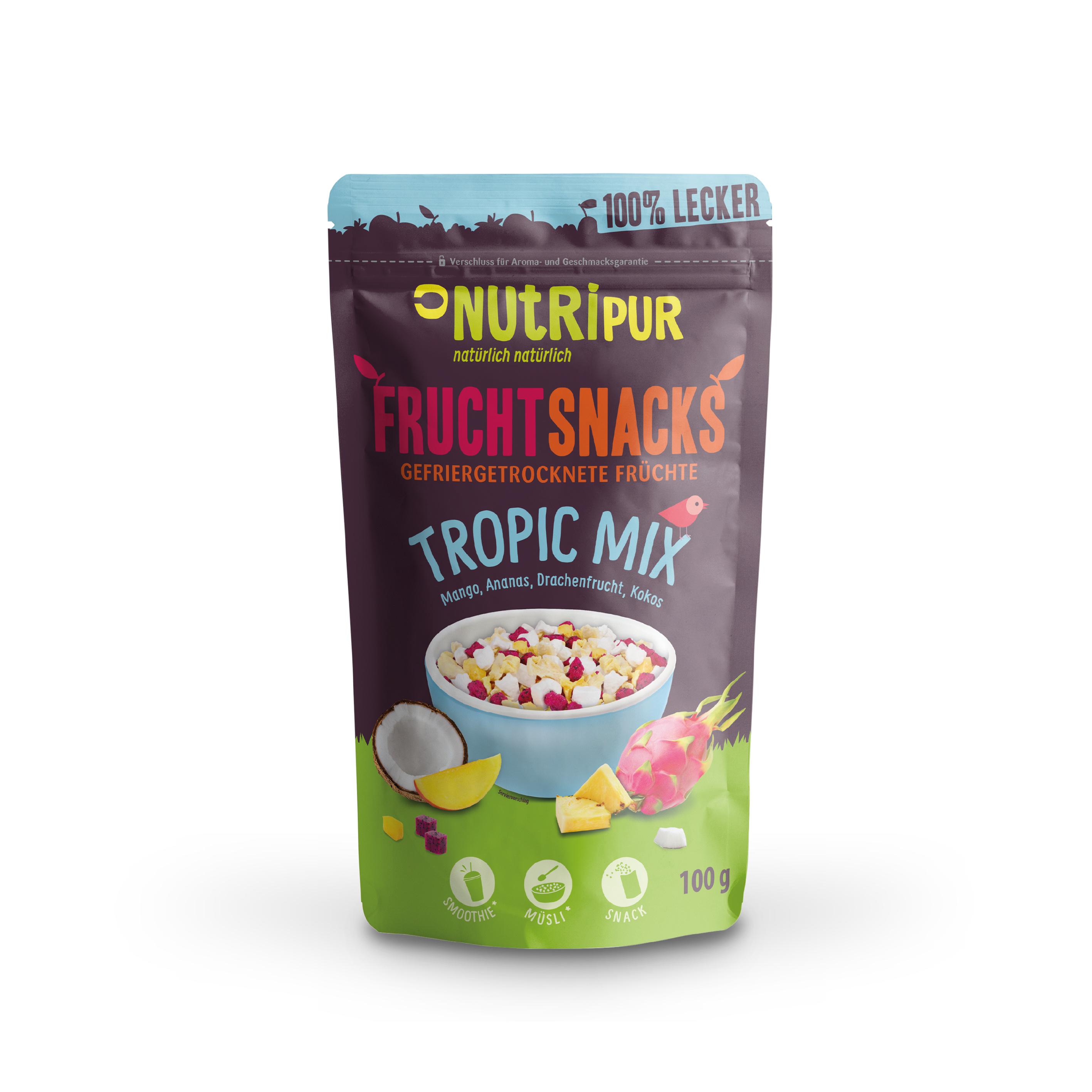 NUTRIPUR Fruchtsnack Tropic Mix gefriergetrocknet