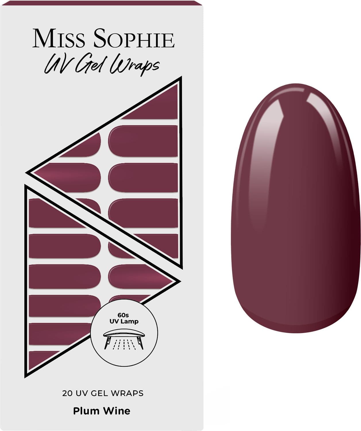 MISS SOPHIE UV Gel Wraps Plum Wine