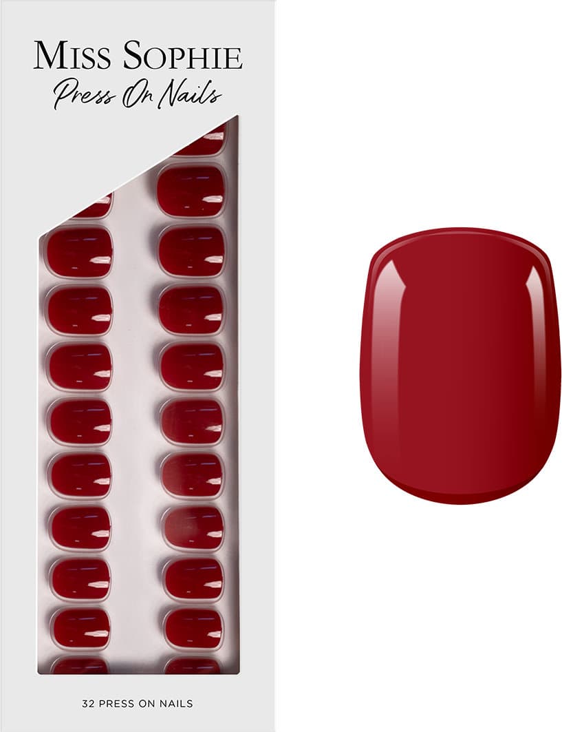MISS SOPHIE Press On Nails Paris Je T'aime Extra Short Square
