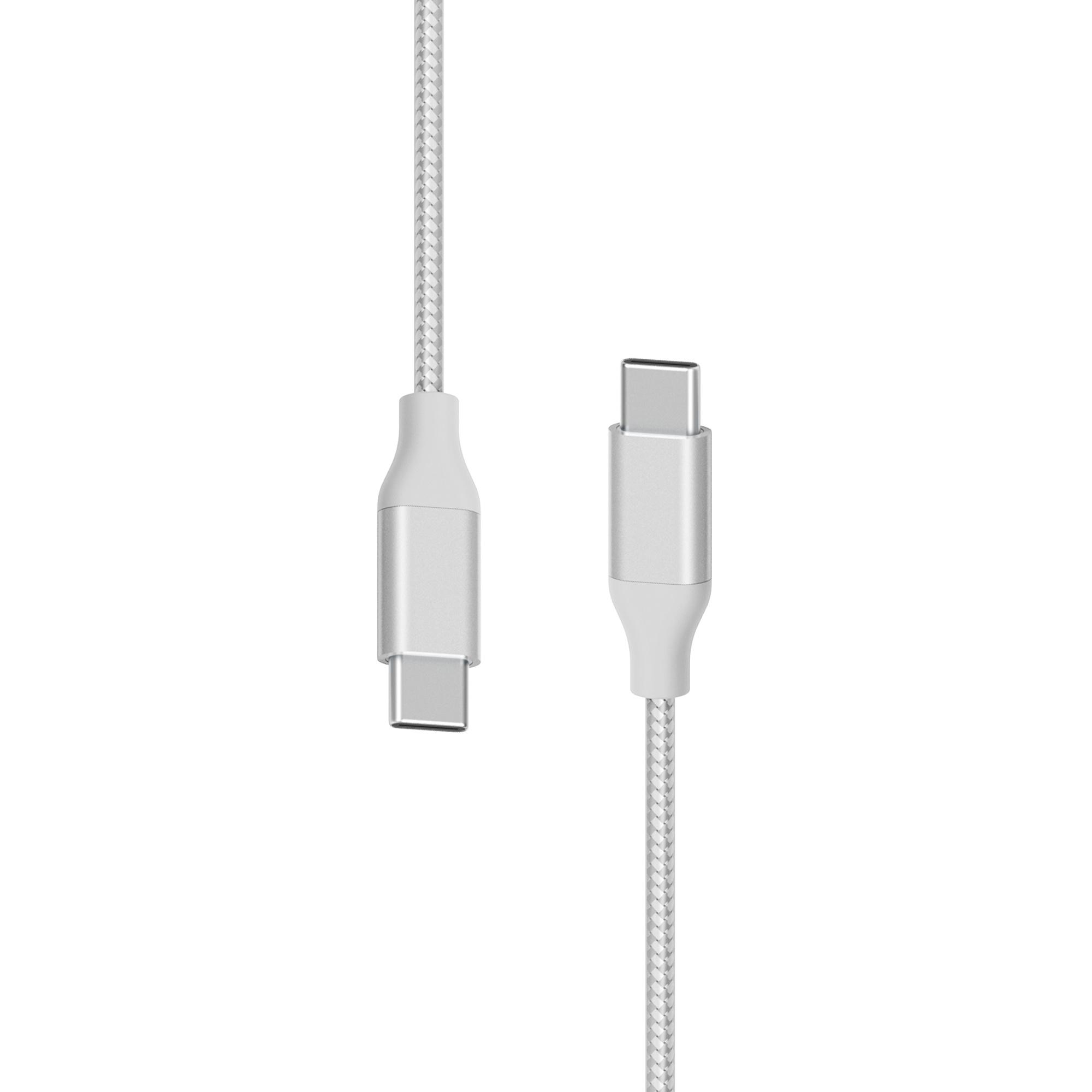 Xlayer Kabel PREMIUM Metallic Type C (USB-C) to Type C Cable 1.5m (Fast Charging 3A/USB 2.0) Silver