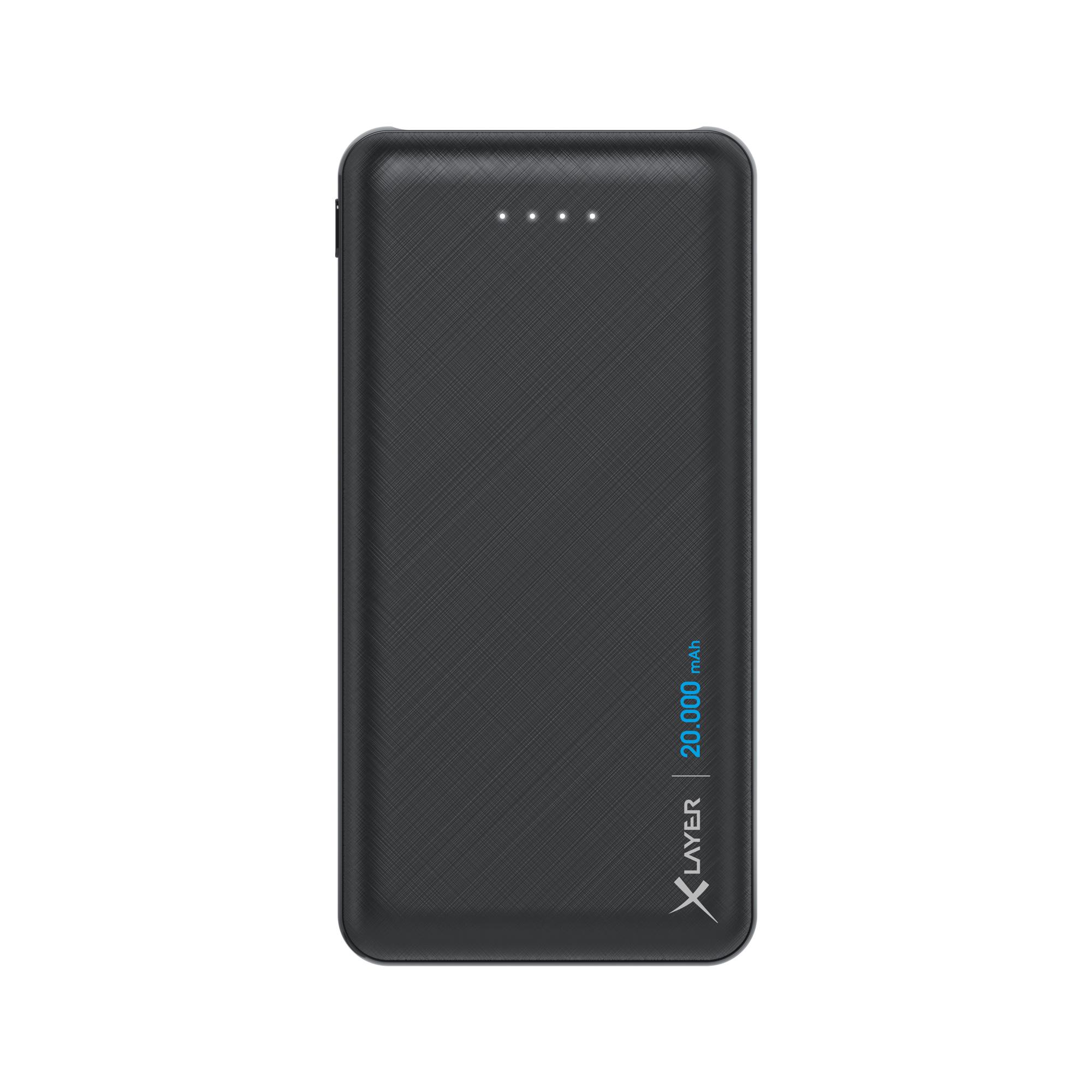 Xlayer Zusatzakku Powerbank Micro Black 20.000mAh