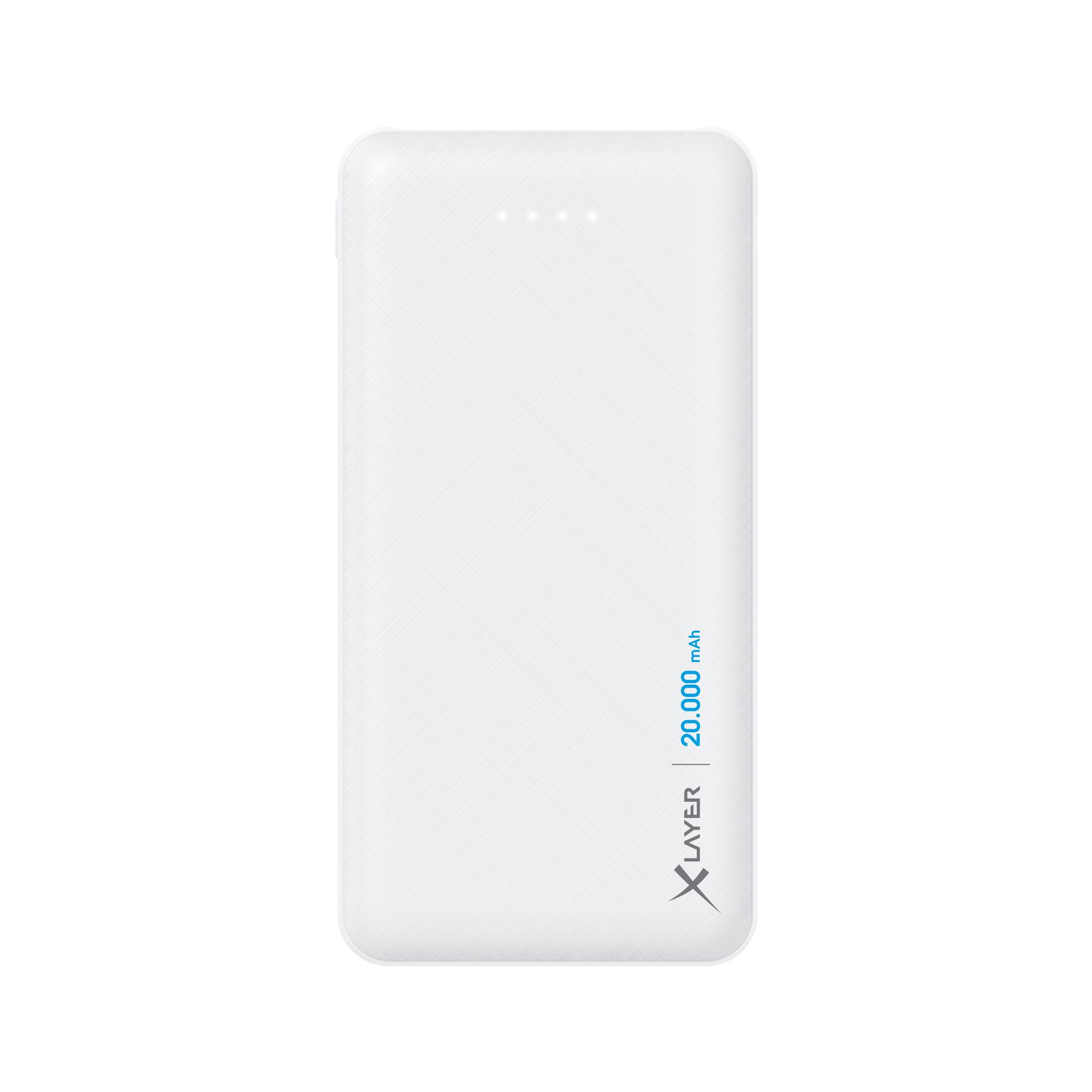 Xlayer Zusatzakku Powerbank Micro White 20.000mAh