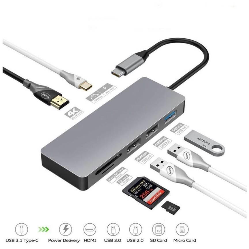 XLayer 7 in 1 Hochgeschwindigkeits Typ-C HUB