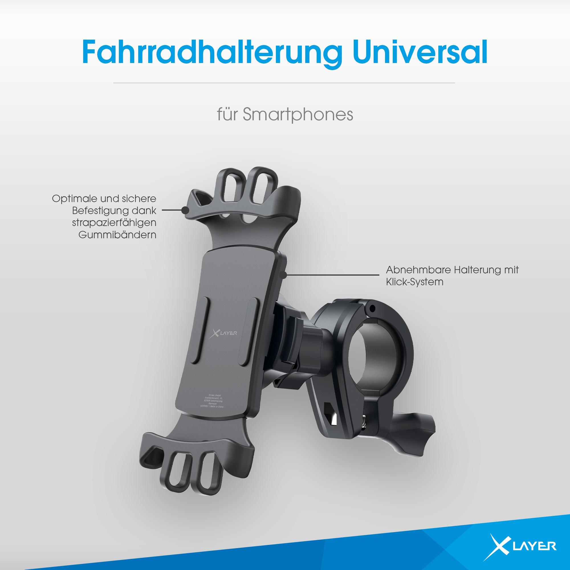 Produktbild XLayer Fahrradhalterung Universal für Smartphones Schwarz 5 von 5