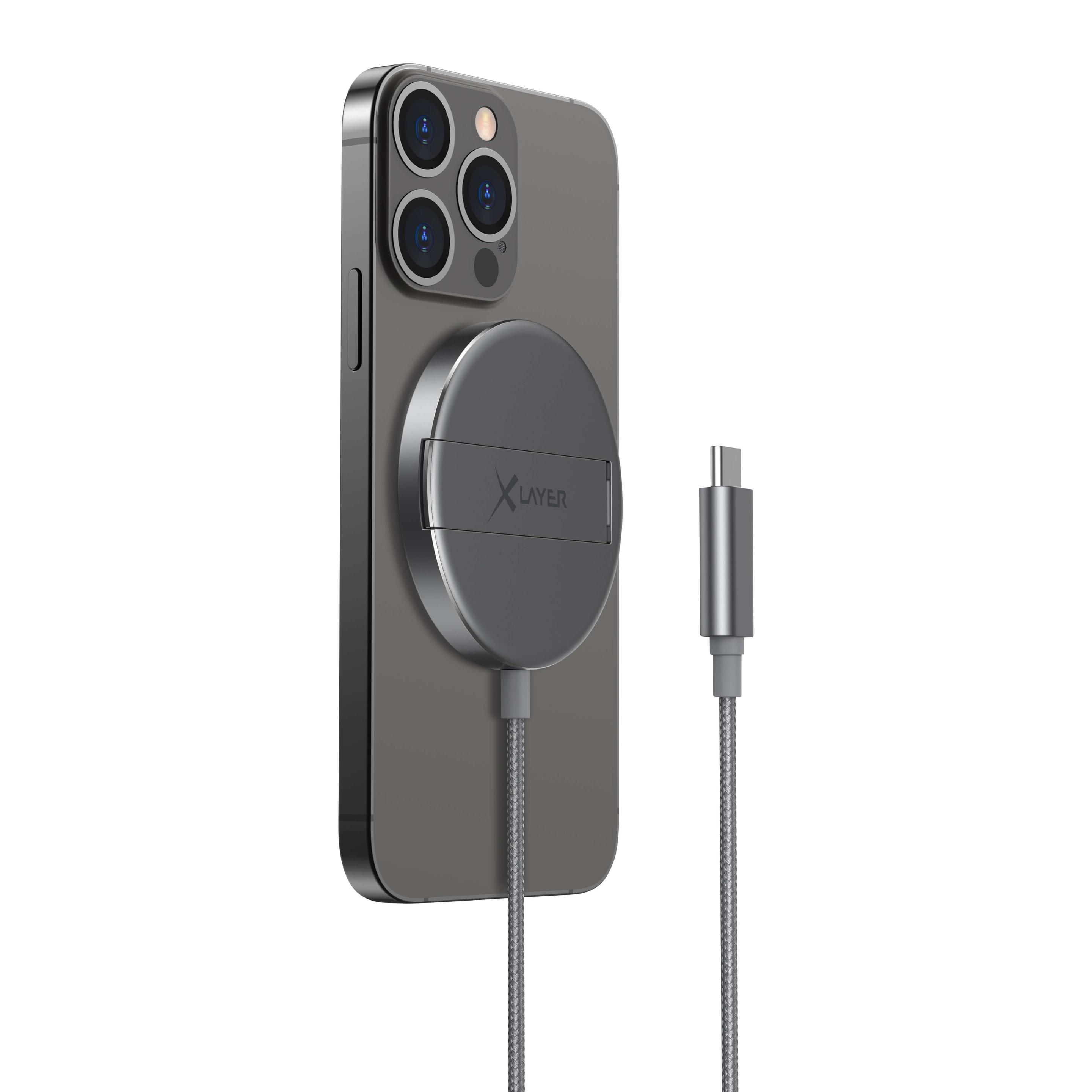 Produktbild XLayer MagFix Pro Wireless Charging Stand magnetisch 15W Space Grey 9 von 9