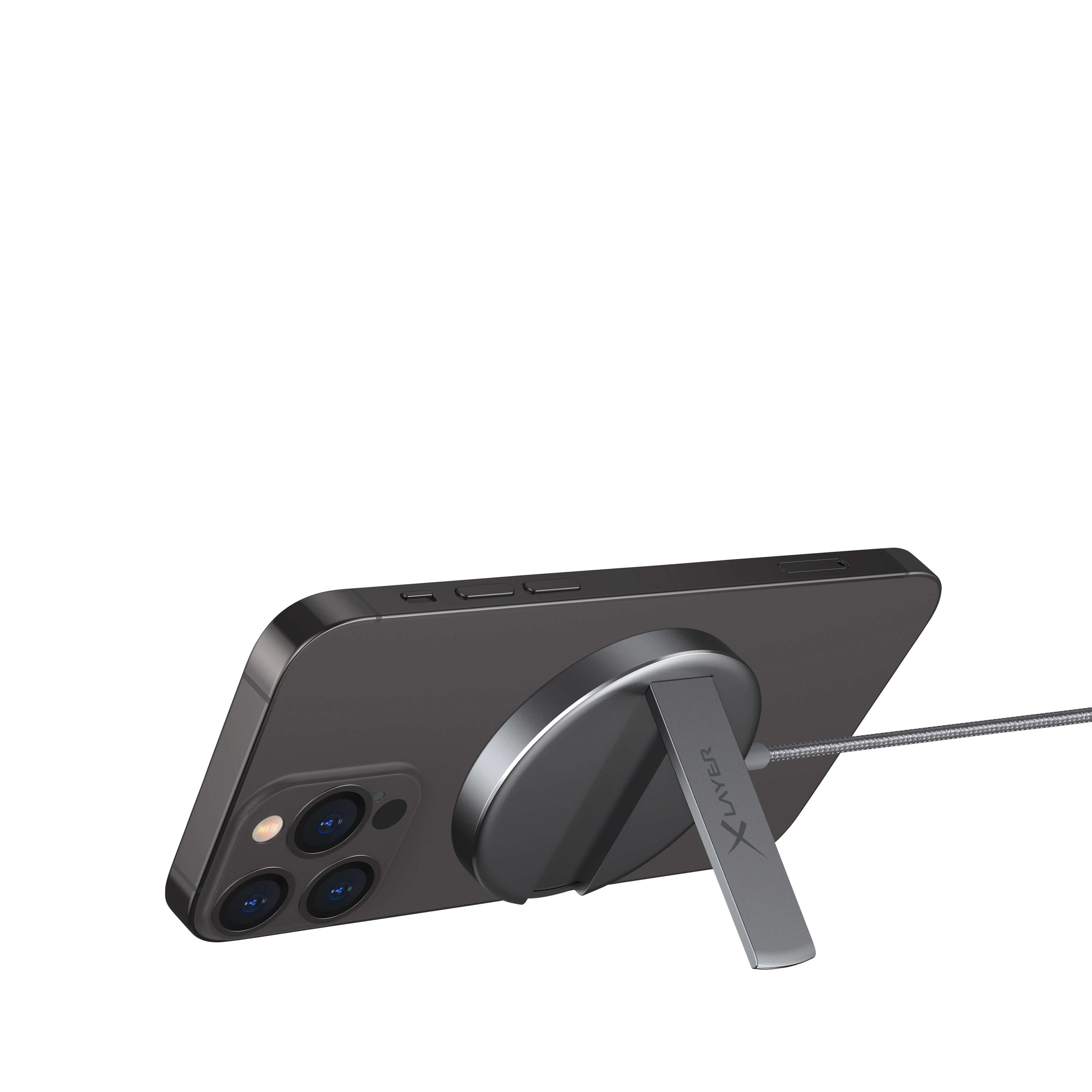 Produktbild XLayer MagFix Pro Wireless Charging Stand magnetisch 15W Space Grey 8 von 9
