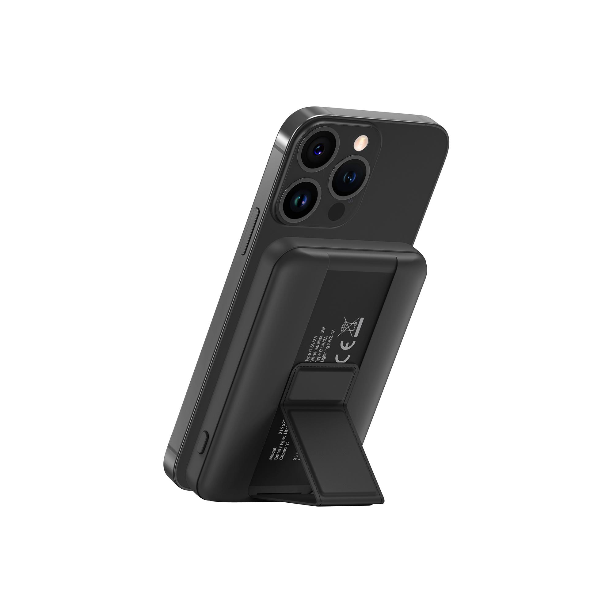 Produktbild XLayer MagFix Pro 2-in-1 Powerbank mit Standfuß 5.000 mAh Schwarz 6 von 6