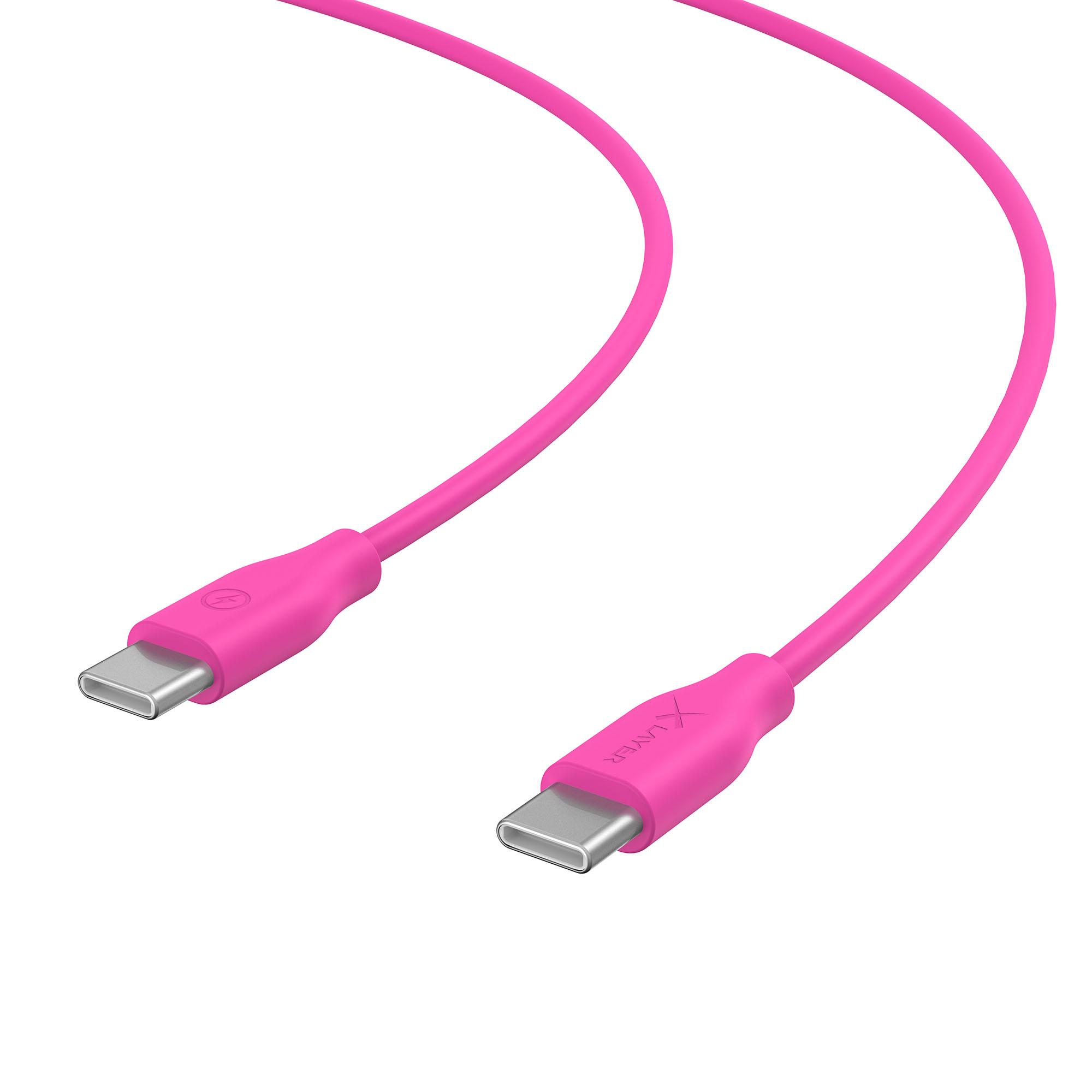 Produktbild XLayer Colour Line Typ C auf Typ C Kabel 1 m Pink 2 von 2