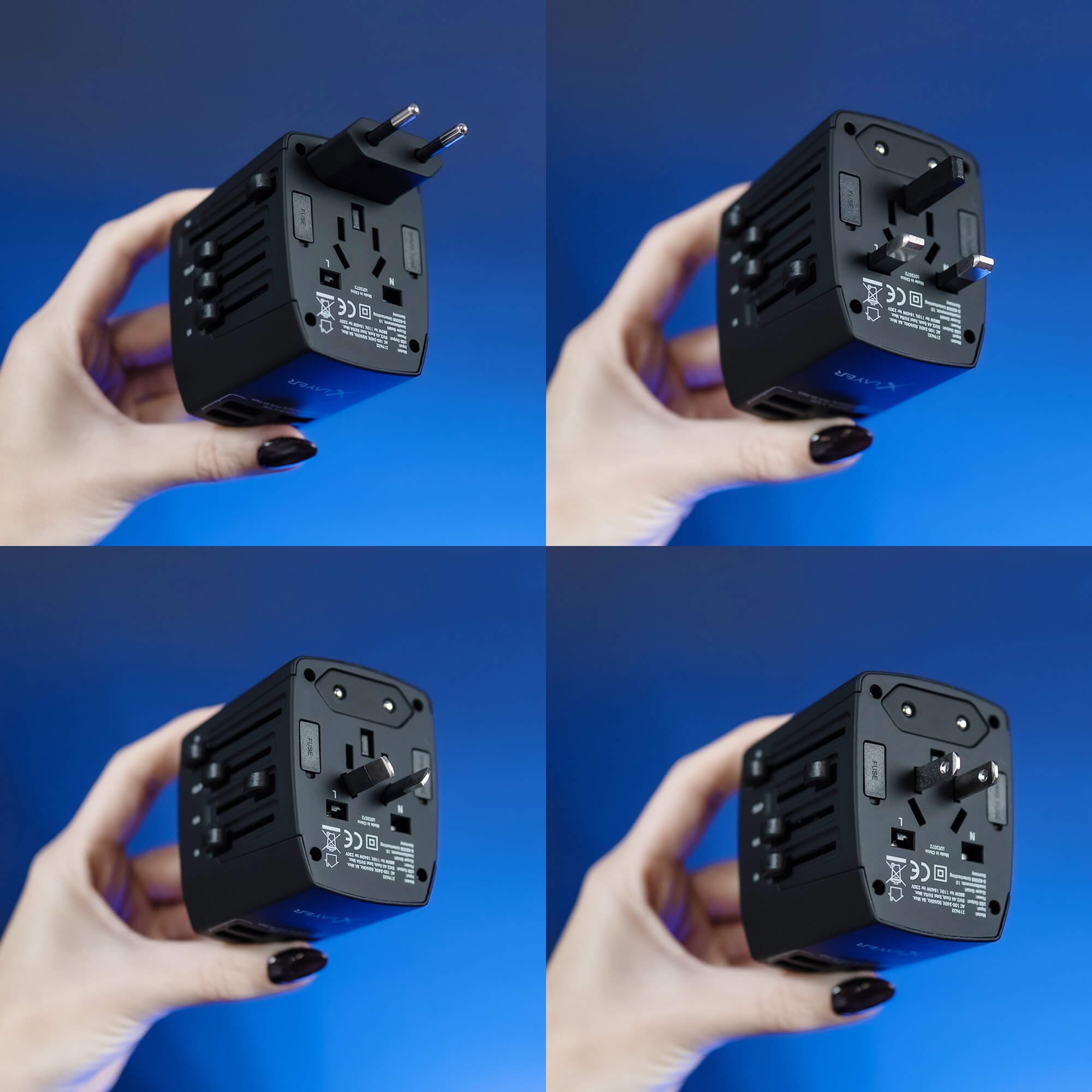 Produktbild XLayer Internationaler Reisestecker Weltweit Black 11 von 20