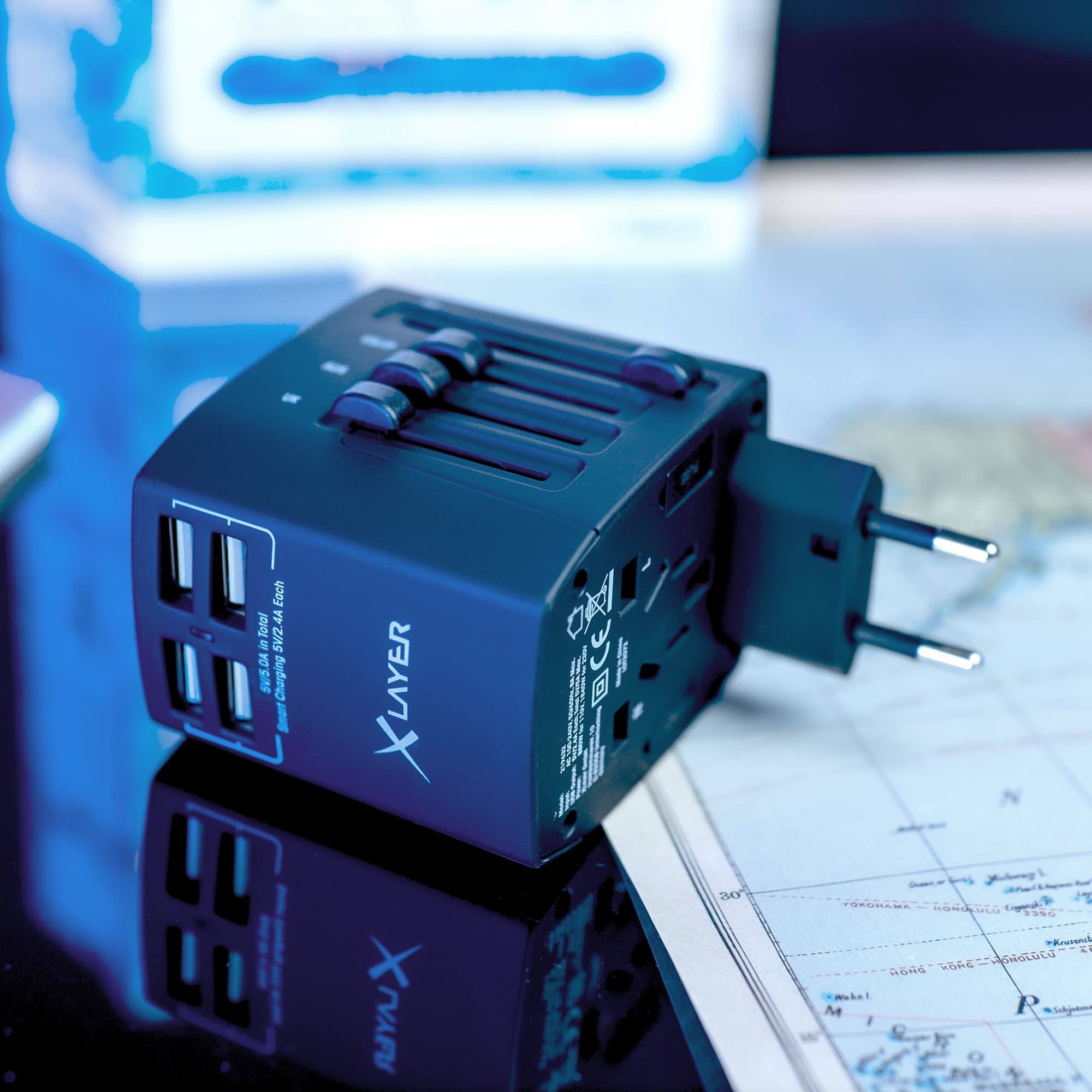 Produktbild XLayer Internationaler Reisestecker Weltweit Black 13 von 20