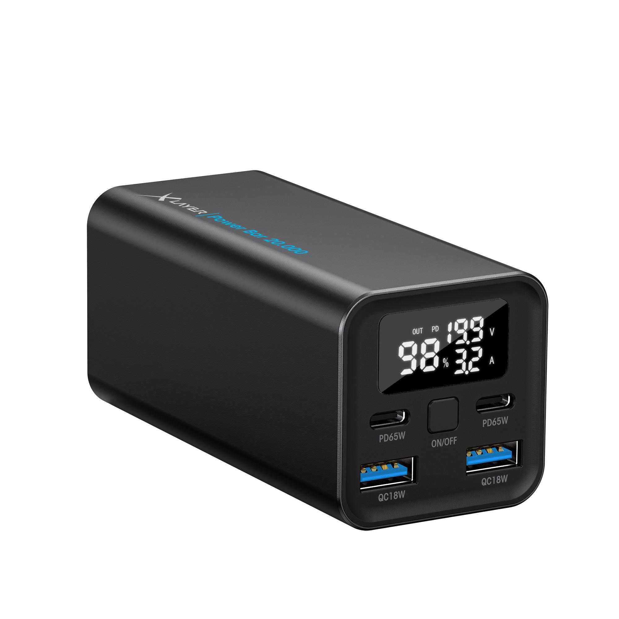 Produktbild XLayer Power Bar 20.000 mAh 65W PD Black 11 von 12
