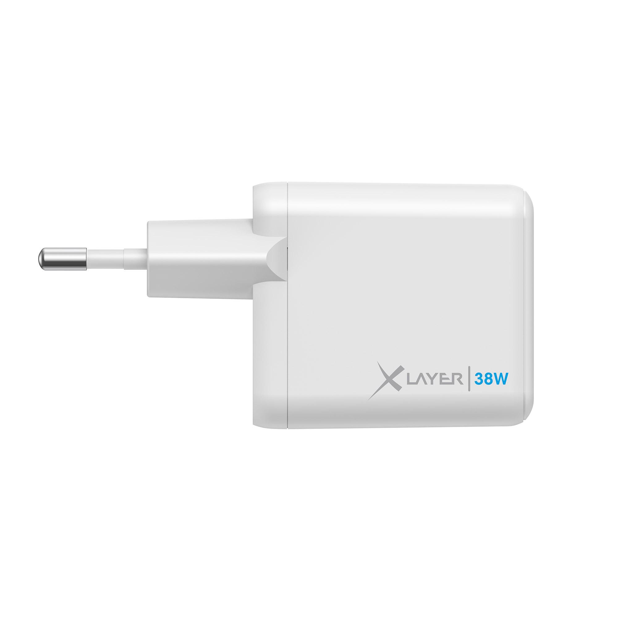 Produktbild XLayer Universal 38W Powercharger USB Typ C&USB Typ A White 6 von 6