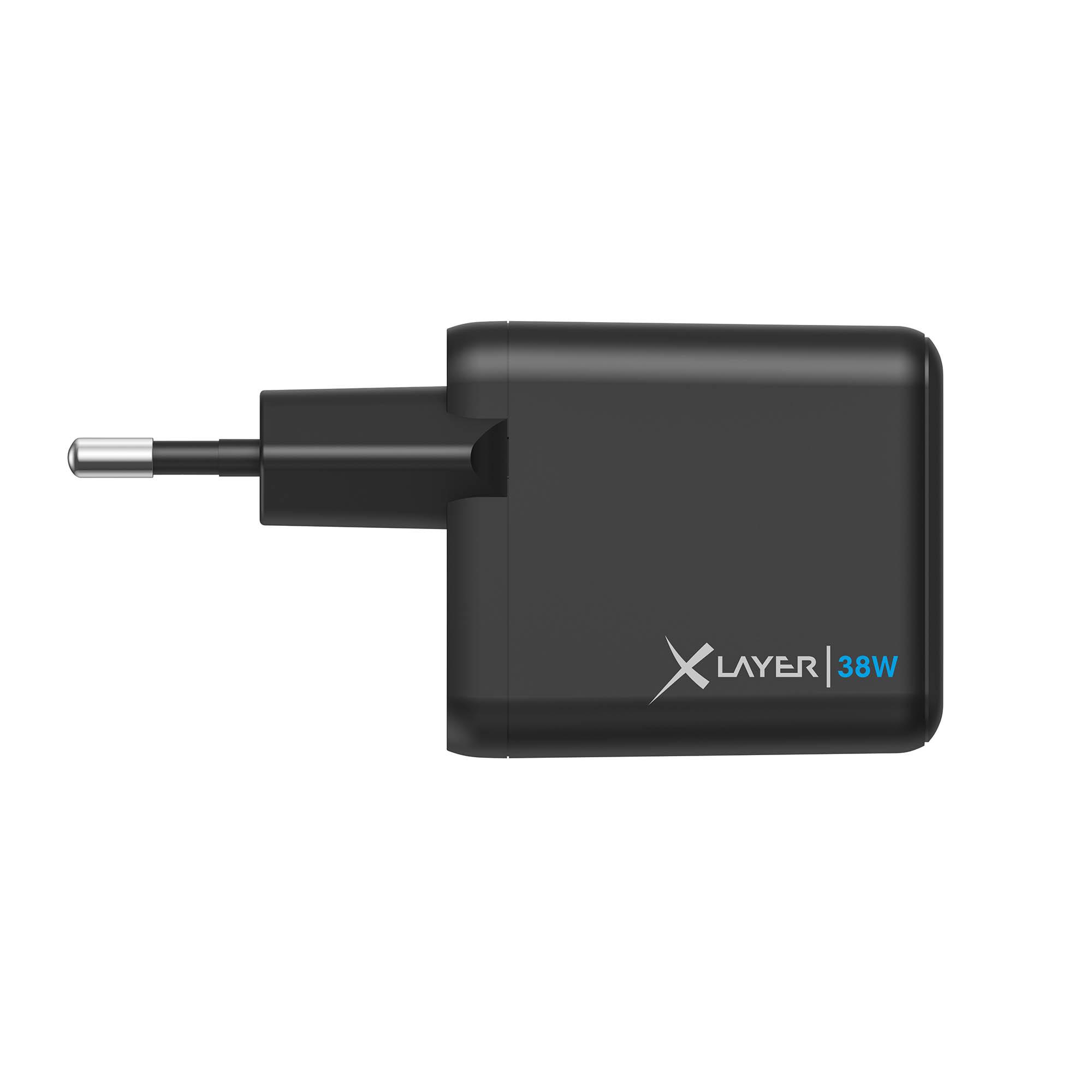 Produktbild XLayer Universal 38W Powercharger USB Typ C&USB Typ A Black 5 von 6