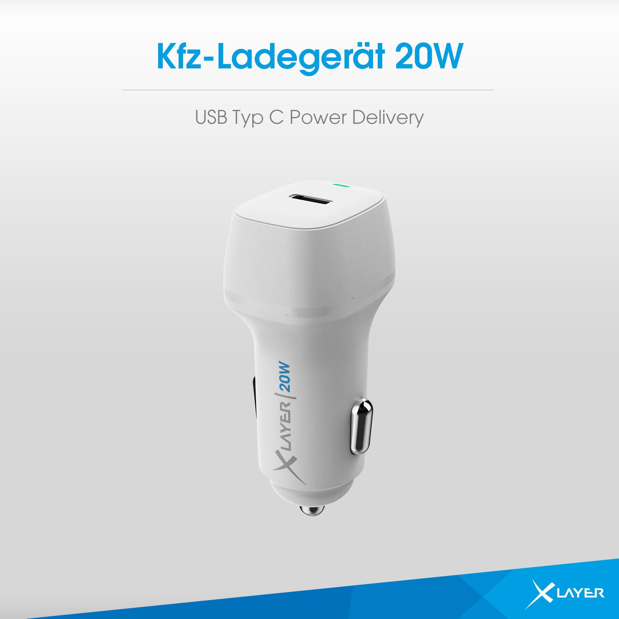 Produktbild Kfz-Ladegerät XLayer Typ C (USB-C) Charger PD 20W White 4 von 6
