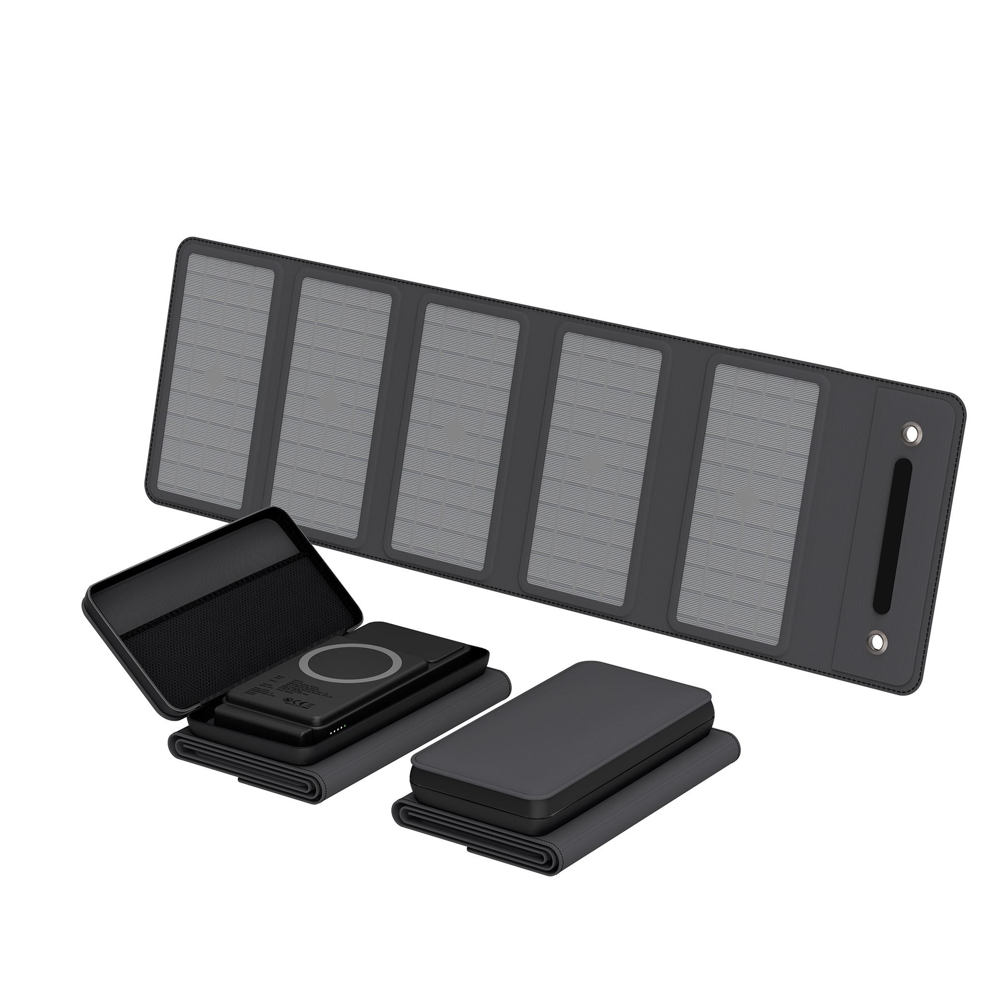 Produktbild XLayer Powerbank 15W Wireless 10.000 mAh mit 2-in-1 Solarpanel Black 5 von 9