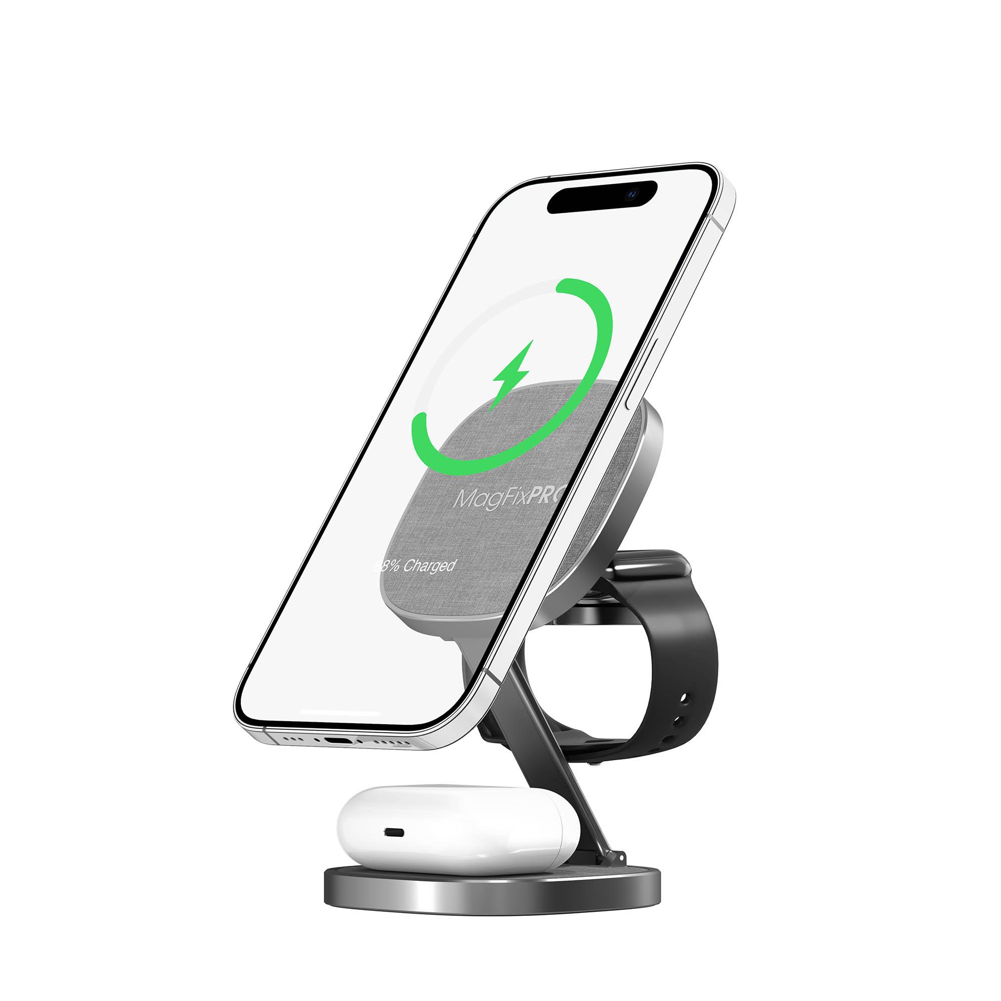 Produktbild XLayer MagFix Pro 3 in 1 Wireless Travel Charger Black 9 von 11