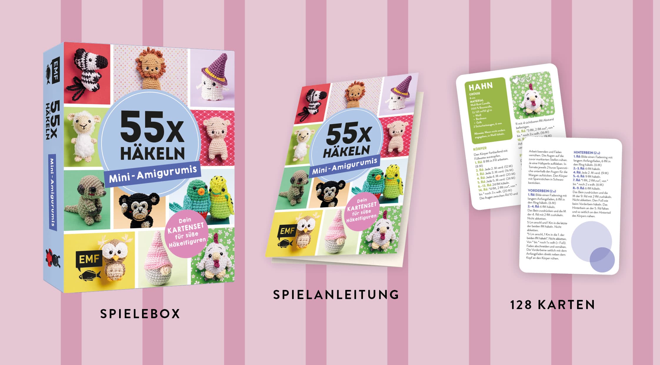 Produktbild 55 x häkeln – Mini-Amigurumis: Dein Kartenset von Wellensittich bis Wichtel 2 von 11