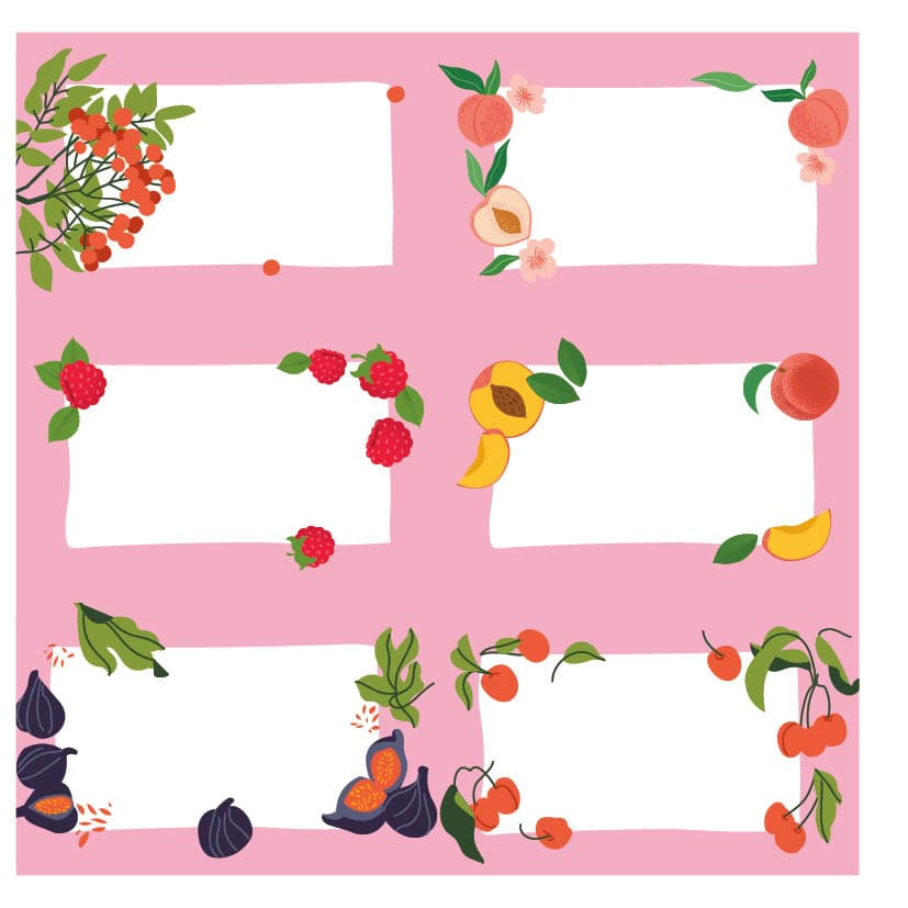 Produktbild 333 Sticker – Sommergarten: Küchen-Etiketten und Aufkleber mit beschreibbarer Oberfläche 6 von 6