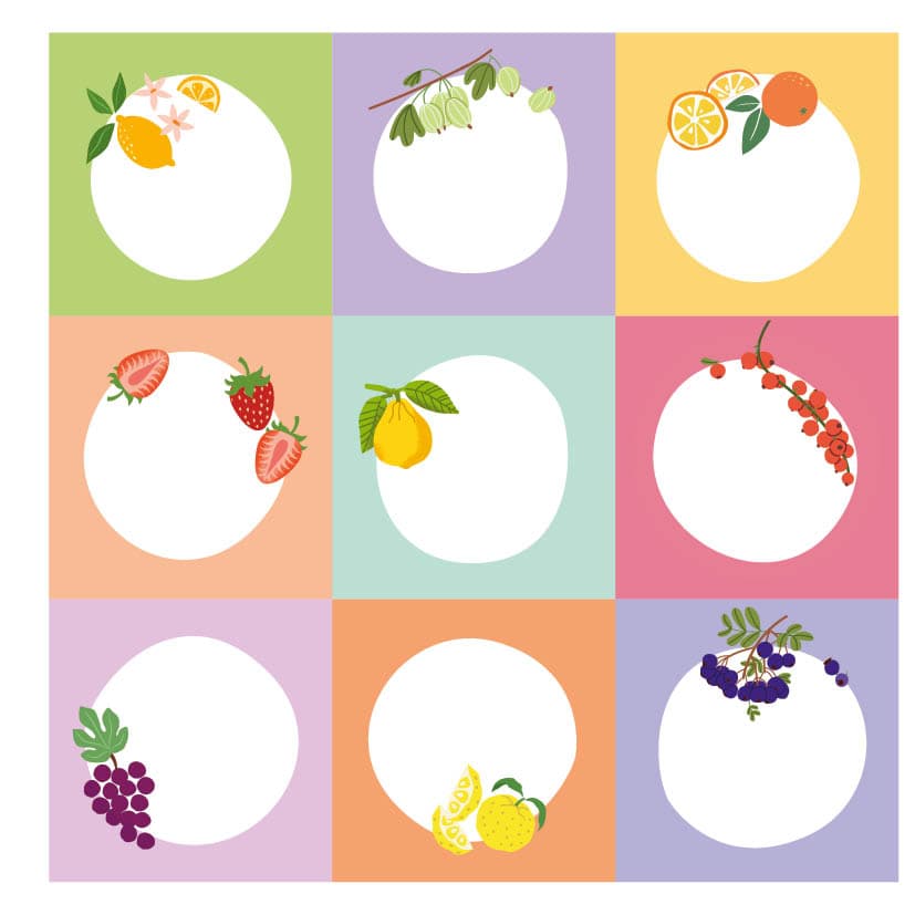 Produktbild 333 Sticker – Sommergarten: Küchen-Etiketten und Aufkleber mit beschreibbarer Oberfläche 5 von 6