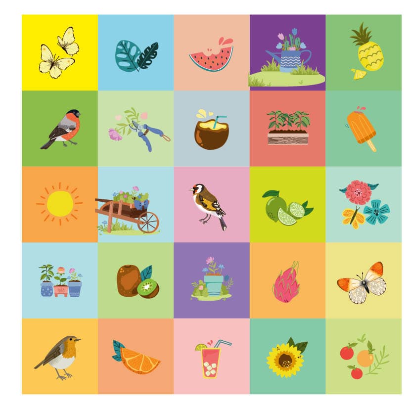 Produktbild 333 Sticker – Sommergarten: Küchen-Etiketten und Aufkleber mit beschreibbarer Oberfläche 2 von 6