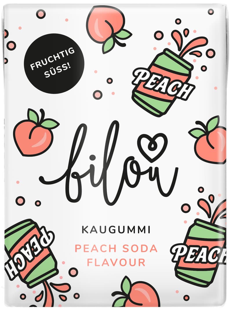 bilou Kaugummi Peach Soda Flavour