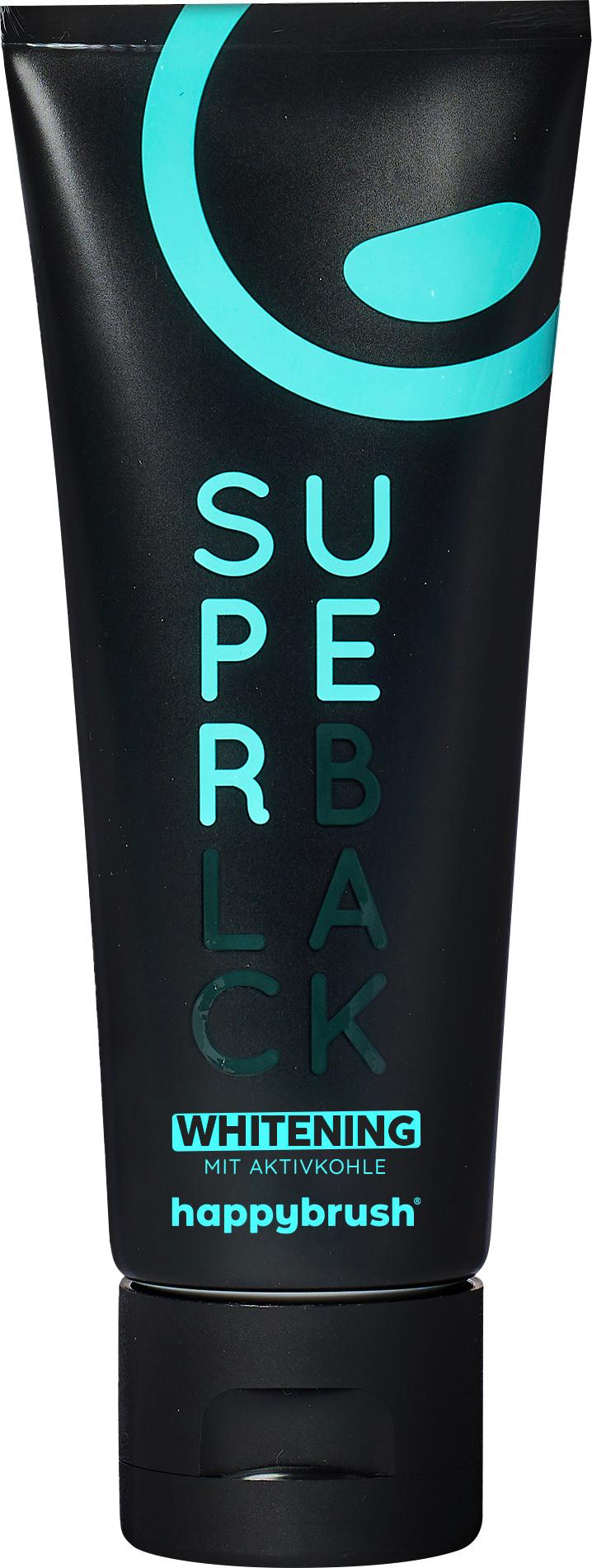 happybrush Zahncreme Super Black Whitening Remineralisierung