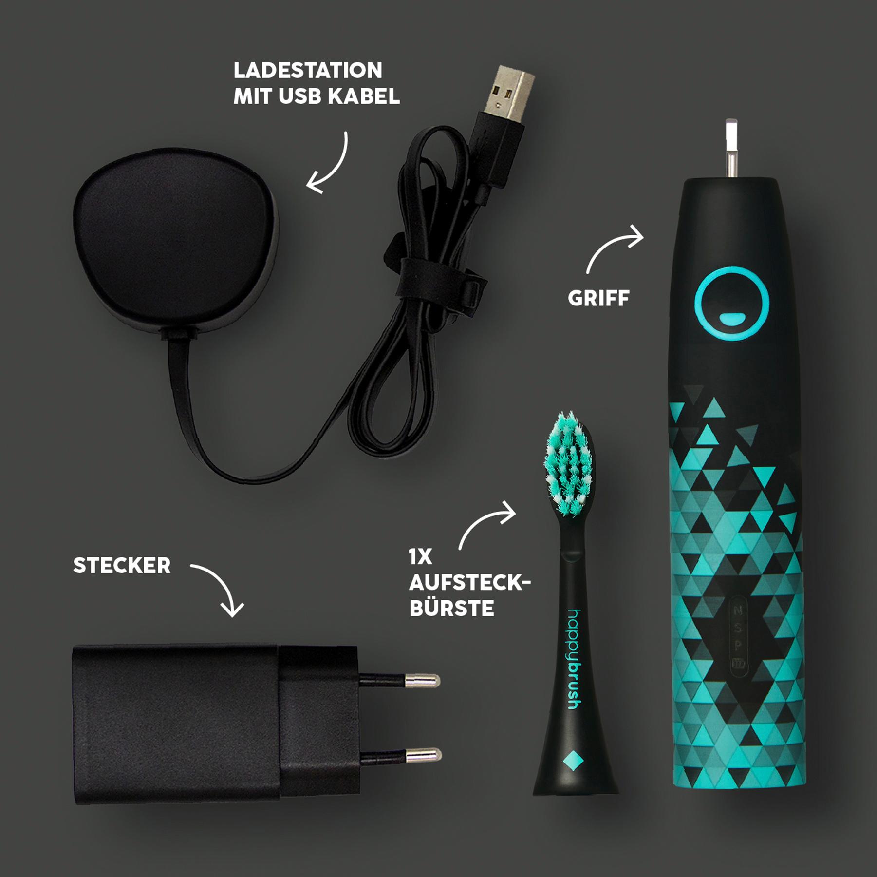 Produktbild happybrush Schallzahnbürste StarterKit Eco Vibe 3 2 von 7