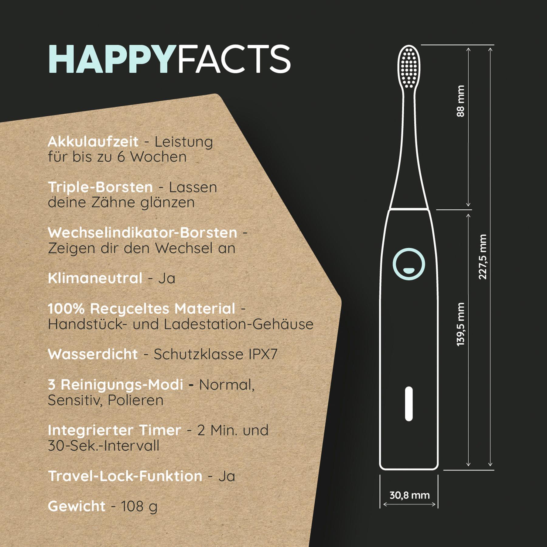 Produktbild happybrush Schallzahnbürste StarterKit Eco Vibe 3 3 von 7