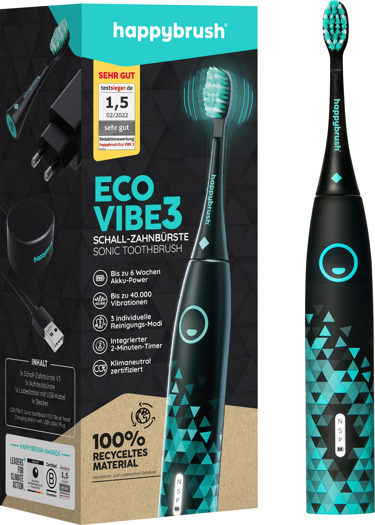 Produktbild happybrush Schallzahnbürste StarterKit Eco Vibe 3 5 von 7
