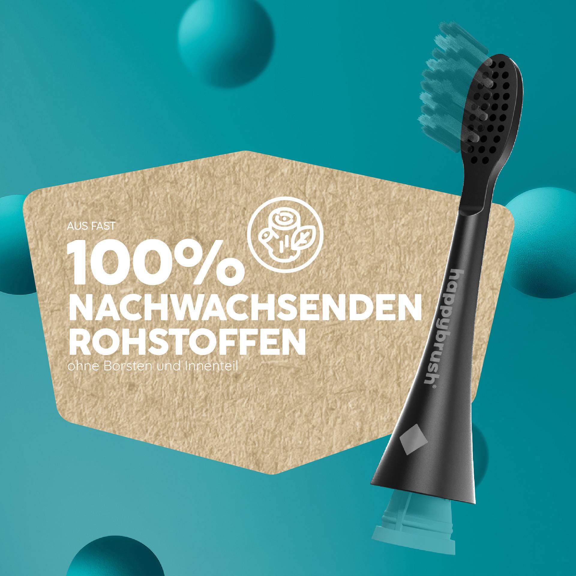 Produktbild happybrush Eco V3+ Aufsteckbürsten allblack 3 von 3