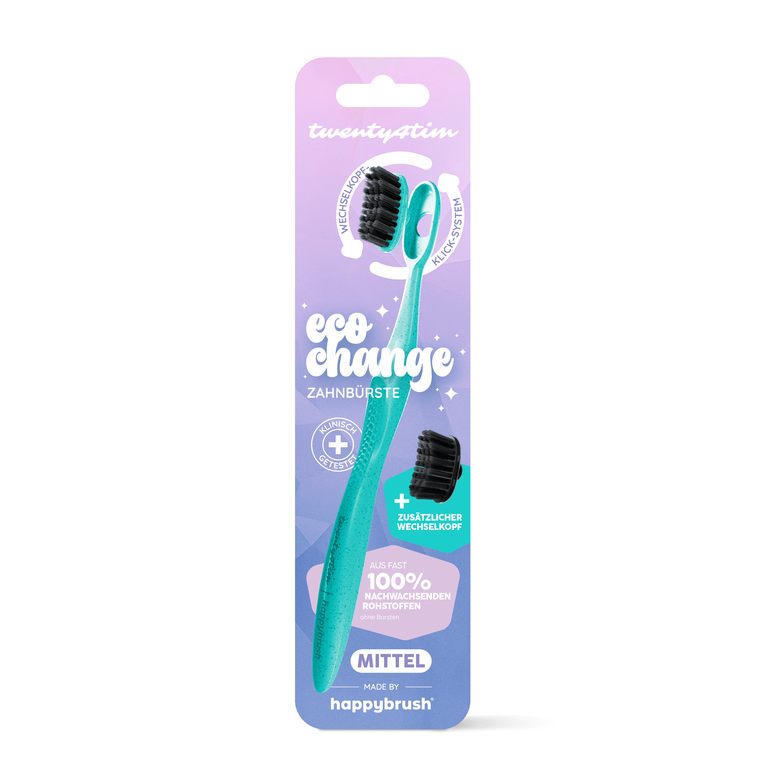happybrush EcoChange Zahnbürste Twenty4Tim