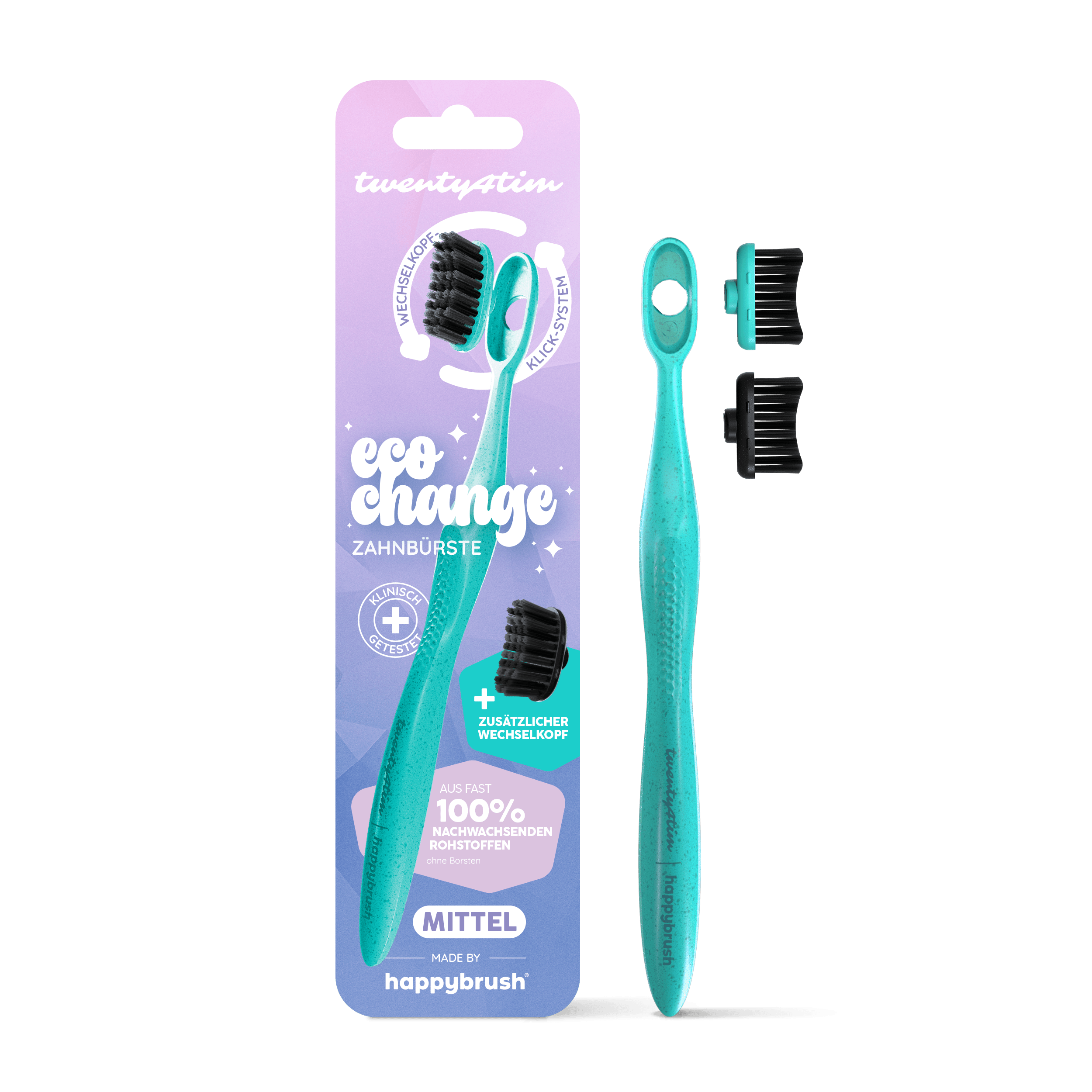 Produktbild happybrush EcoChange Zahnbürste Twenty4Tim 2 von 10