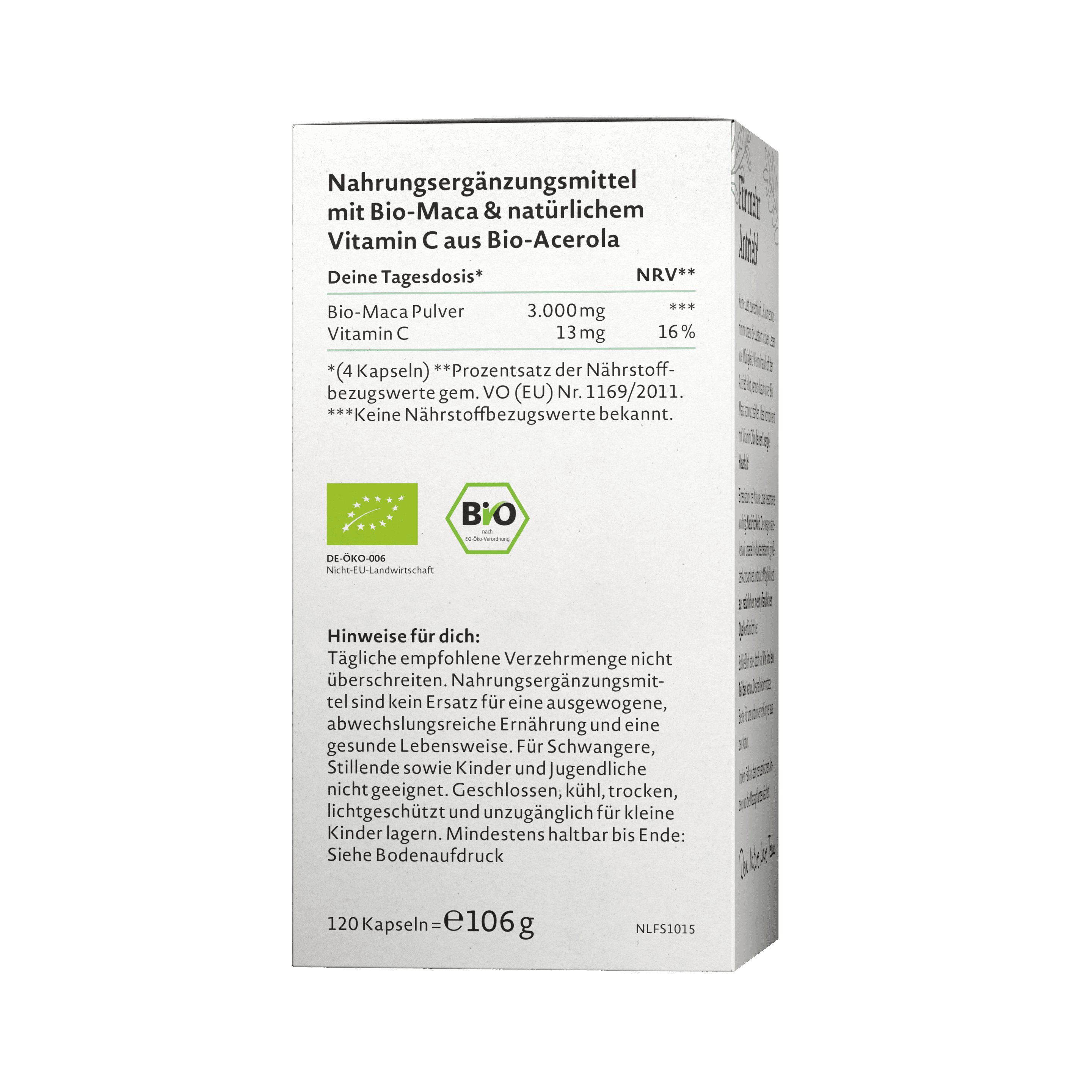 Produktbild NATURE LOVE Bio Maca schwarz 4 von 6