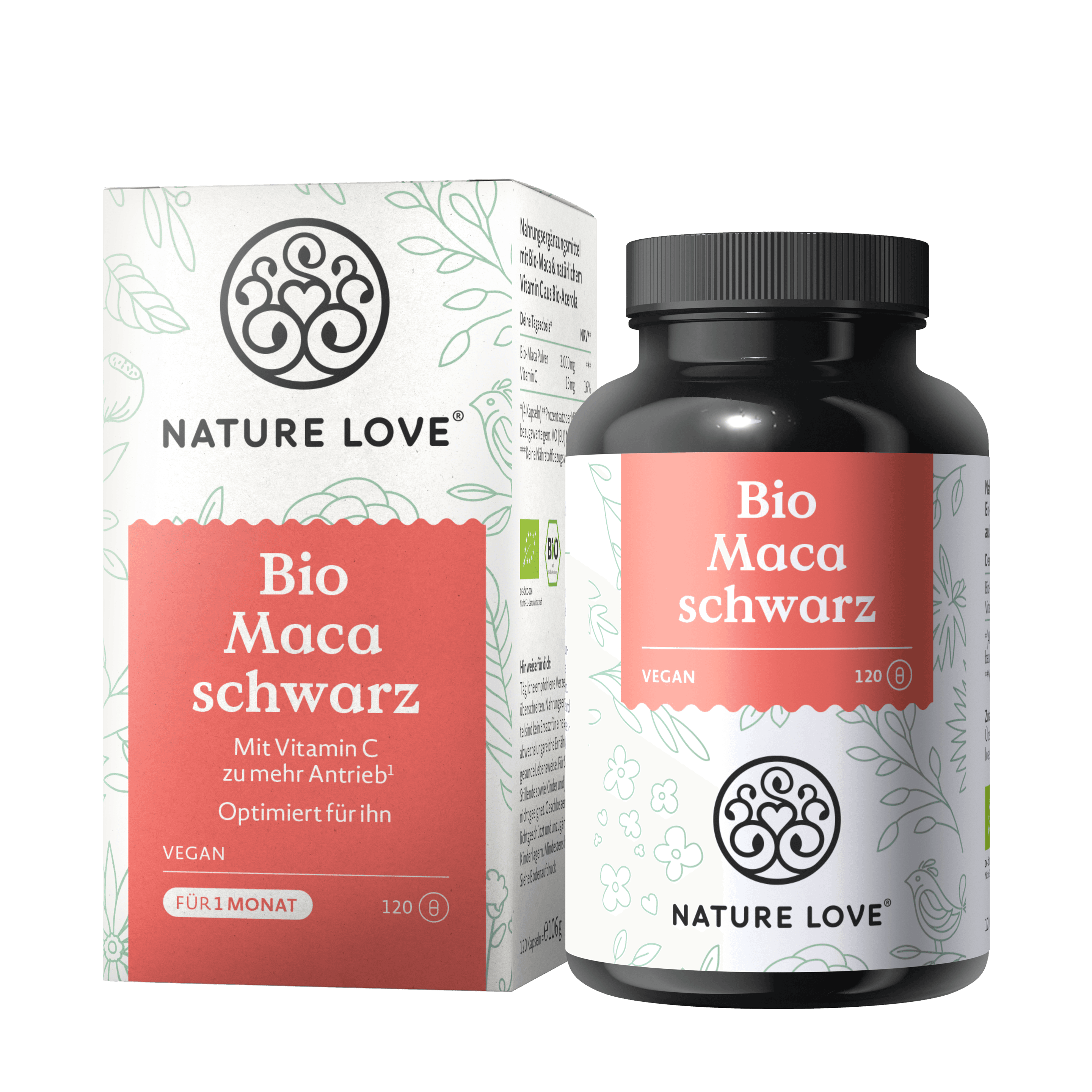 NATURE LOVE Bio Maca schwarz