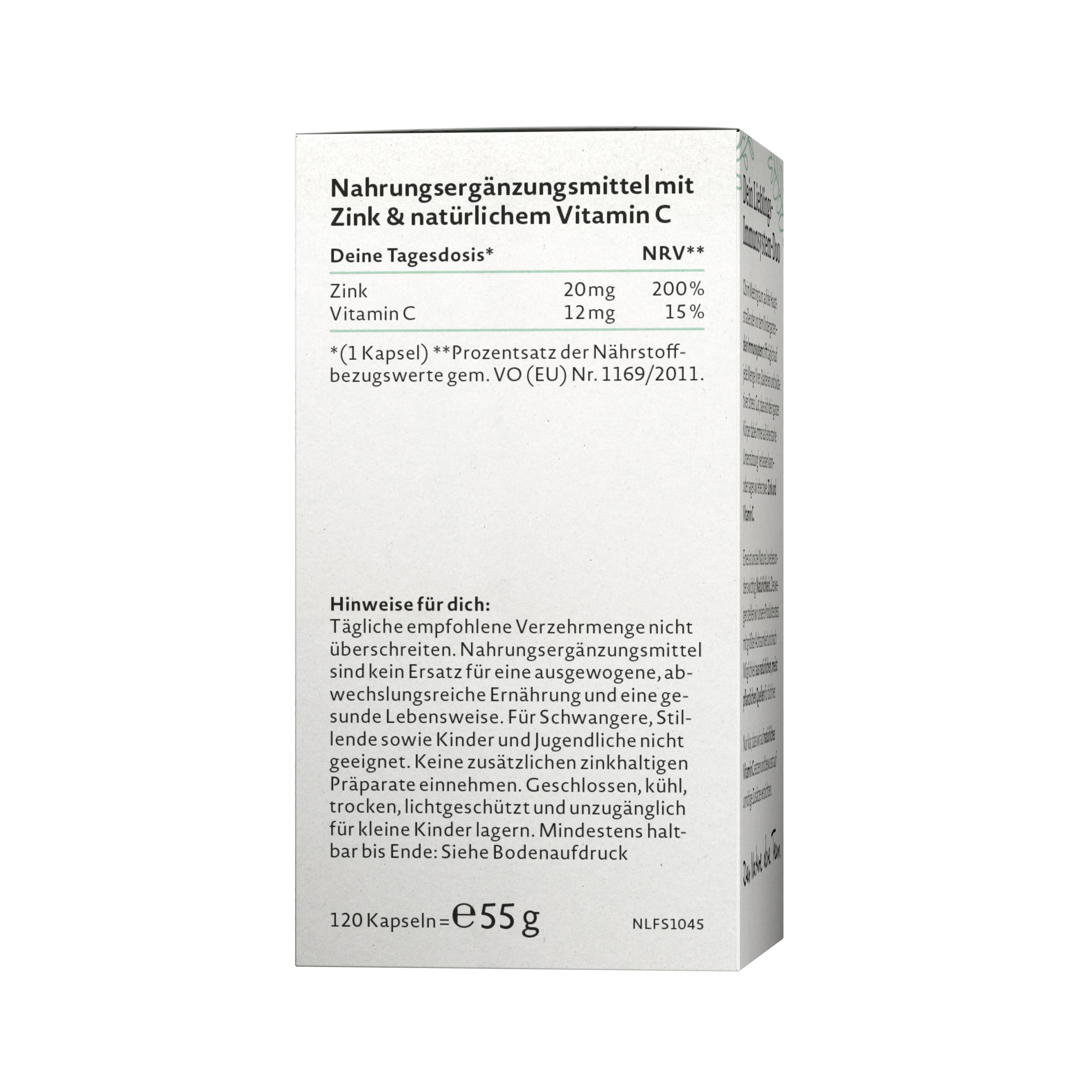 Produktbild NATURE LOVE Zink&Vitamin C 4 von 6