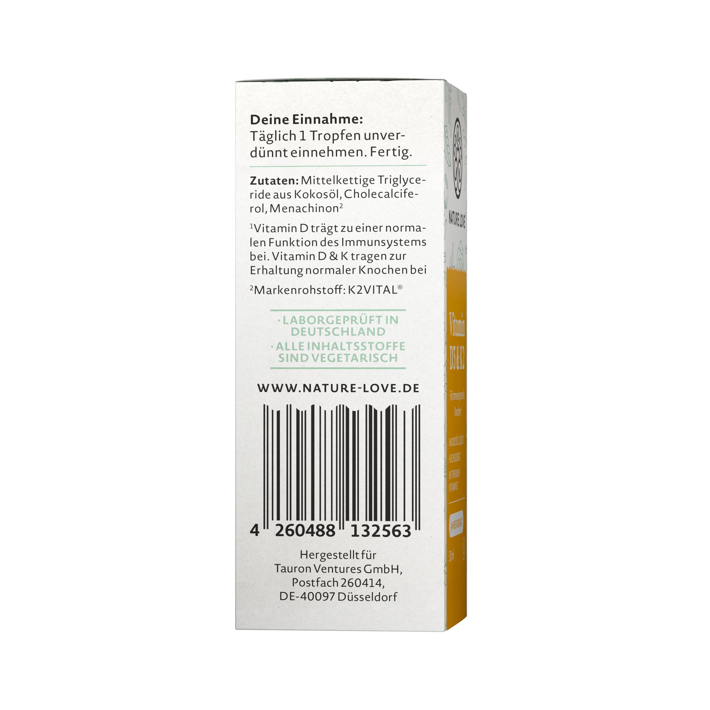 Produktbild NATURE LOVE Vitamin D3&K2 6 von 6