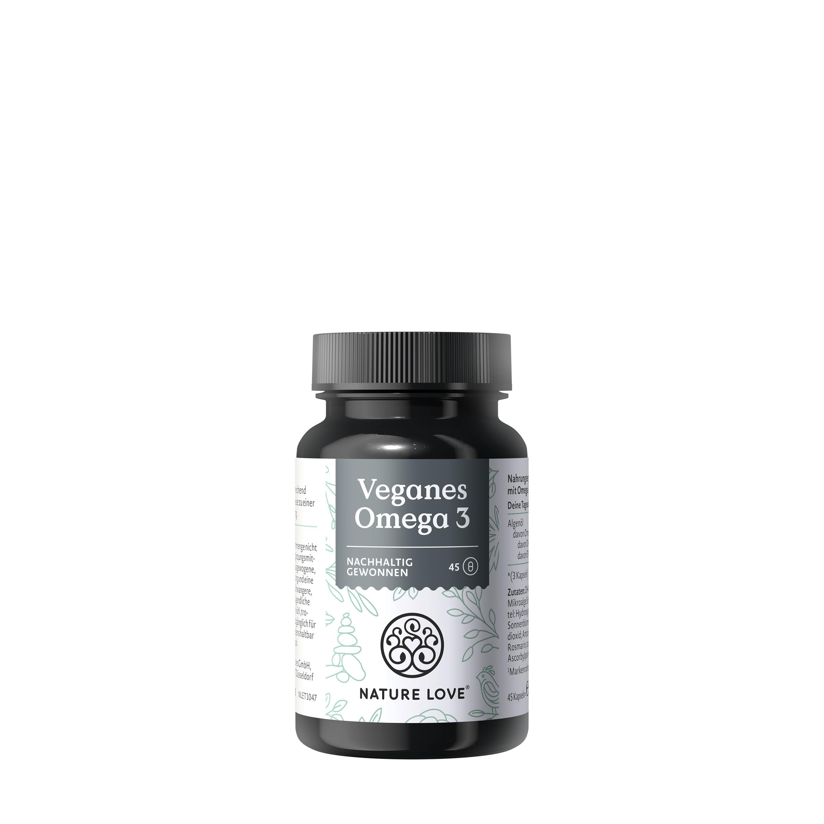 Produktbild NATURE LOVE Veganes Omega 3 Kapseln 2 von 6
