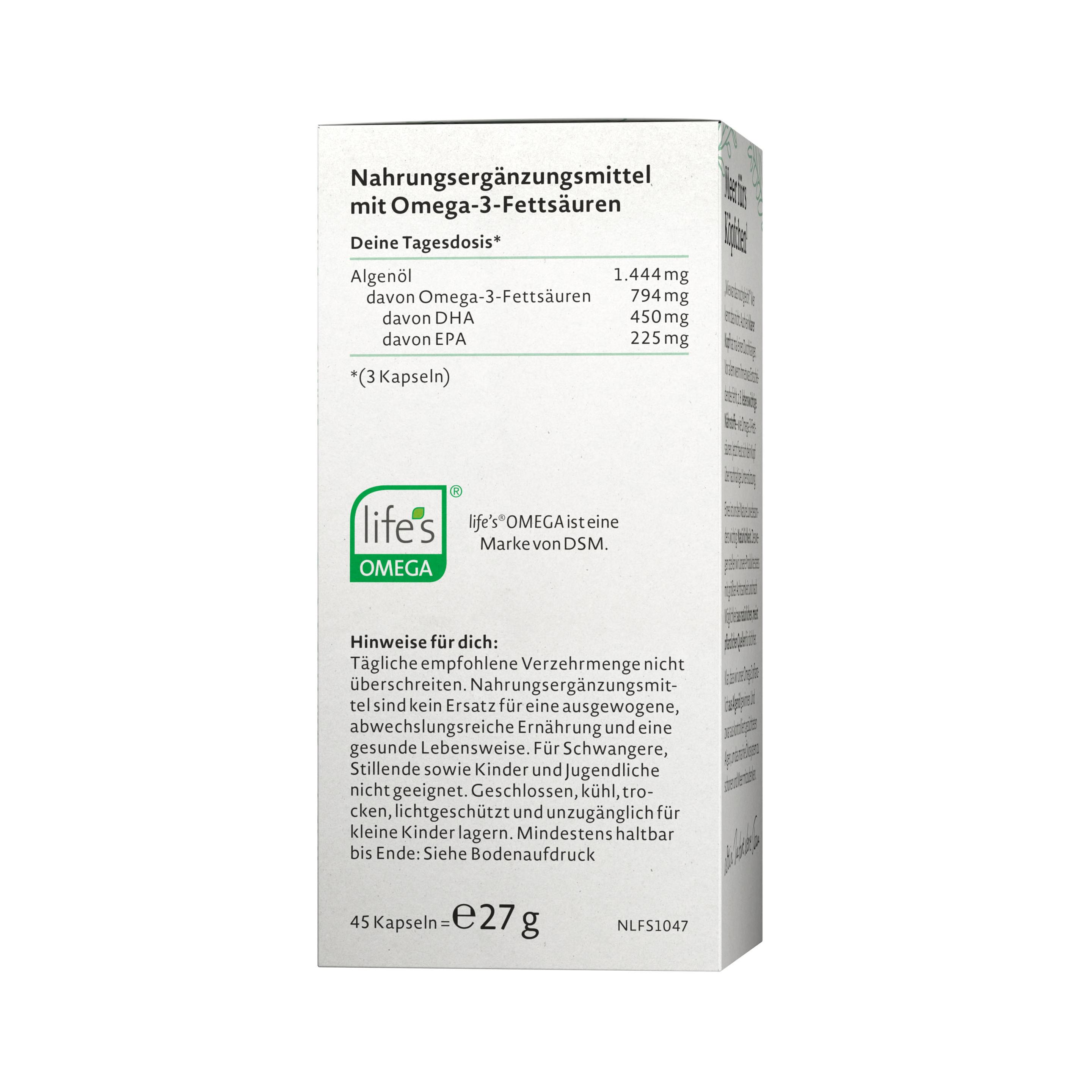 Produktbild NATURE LOVE Veganes Omega 3 Kapseln 4 von 6