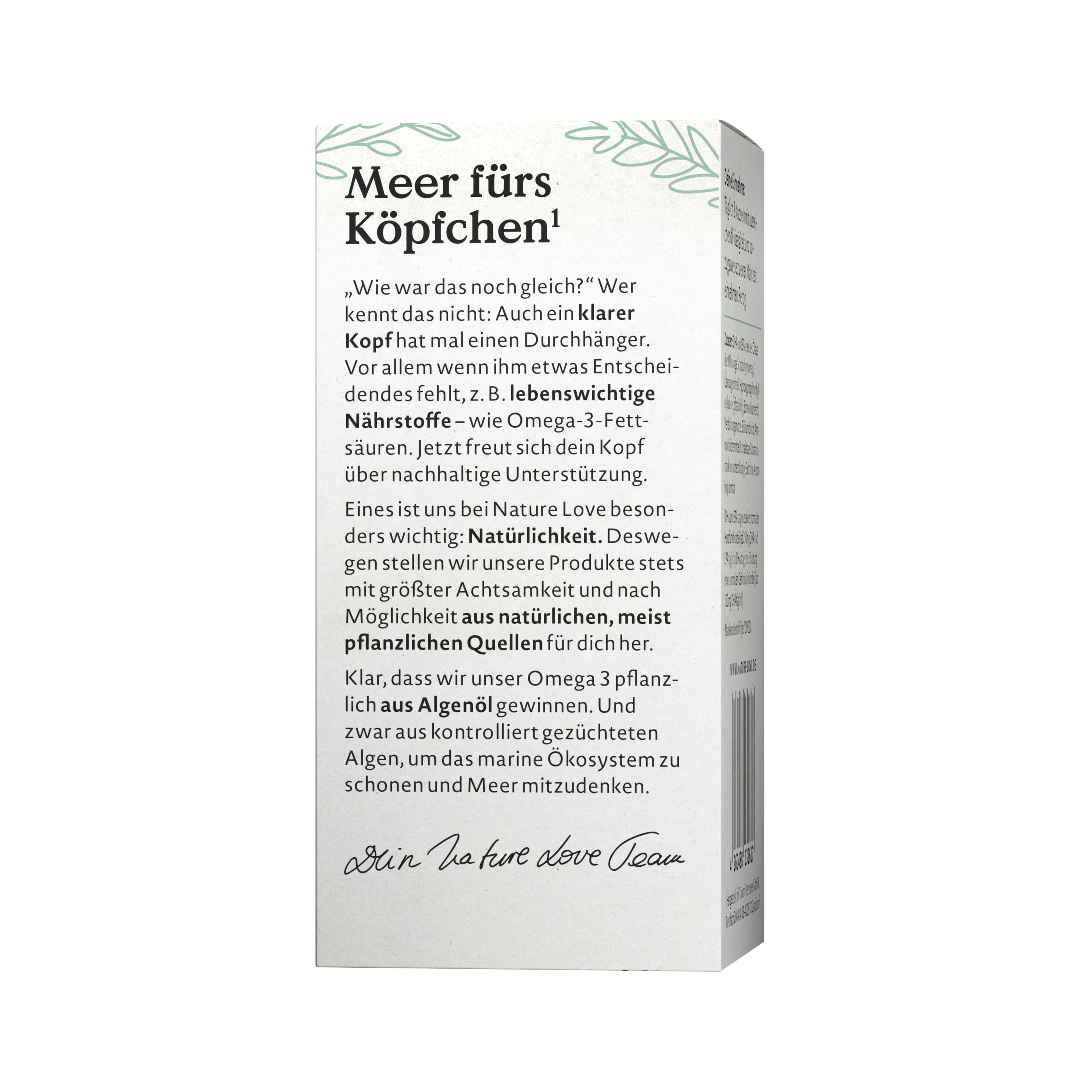 Produktbild NATURE LOVE Veganes Omega 3 Kapseln 5 von 6