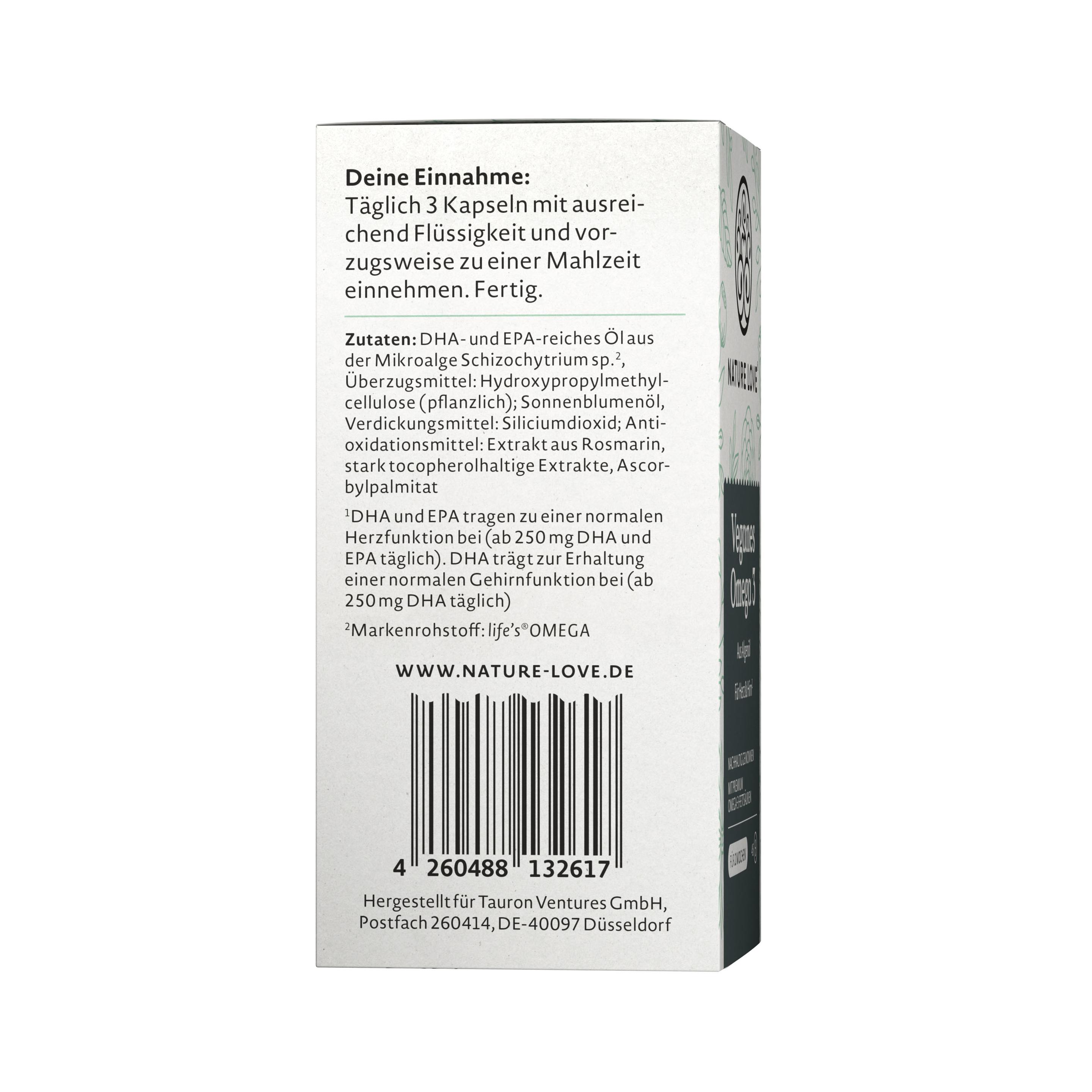 Produktbild NATURE LOVE Veganes Omega 3 Kapseln 6 von 6