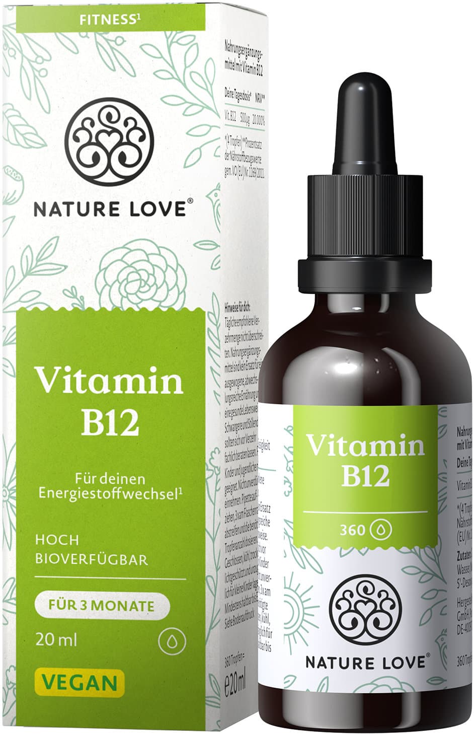 NATURE LOVE Vitamin B12 Tropfen