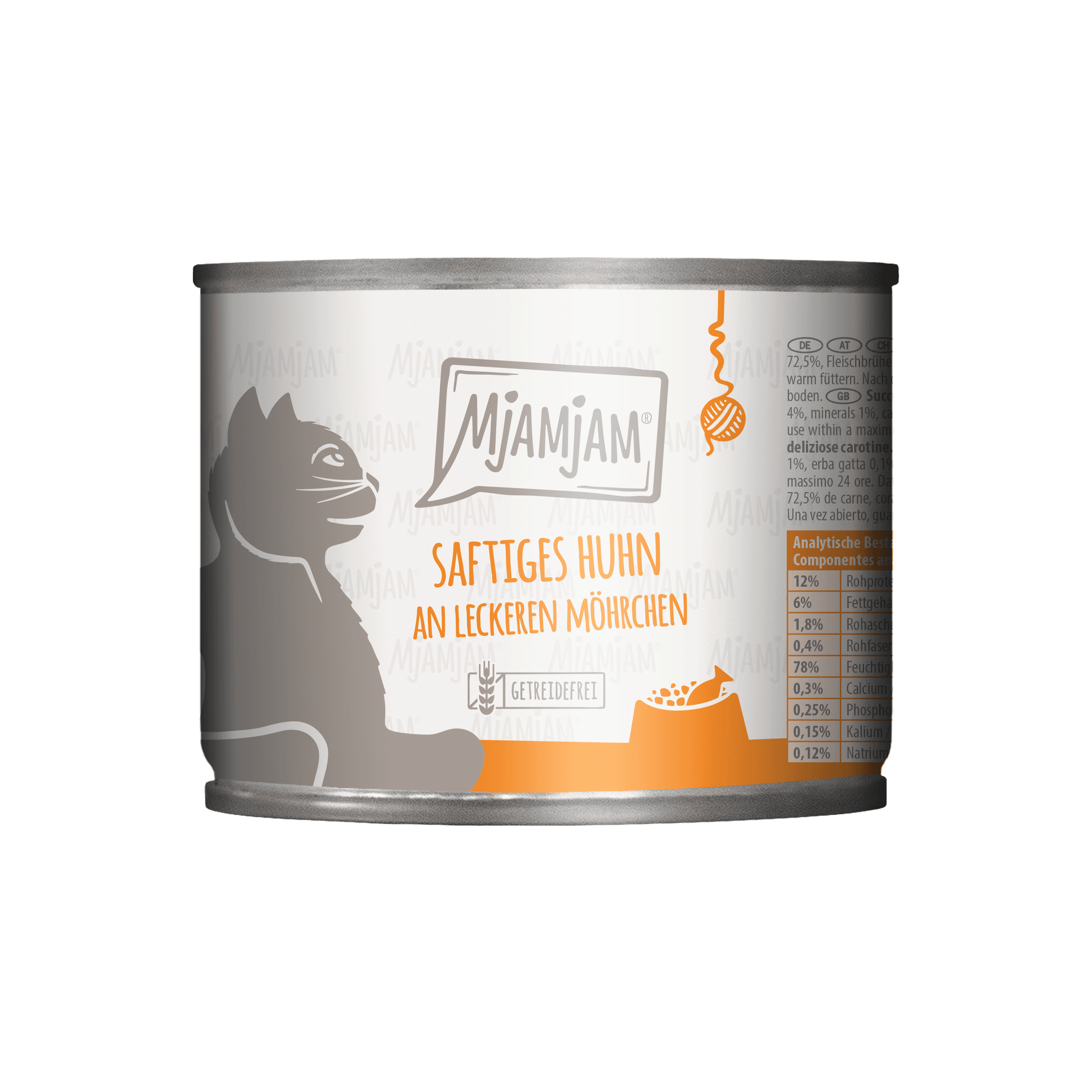 MjAMjAM Katzennassfutter saftiges Huhn an leckeren Möhrchen