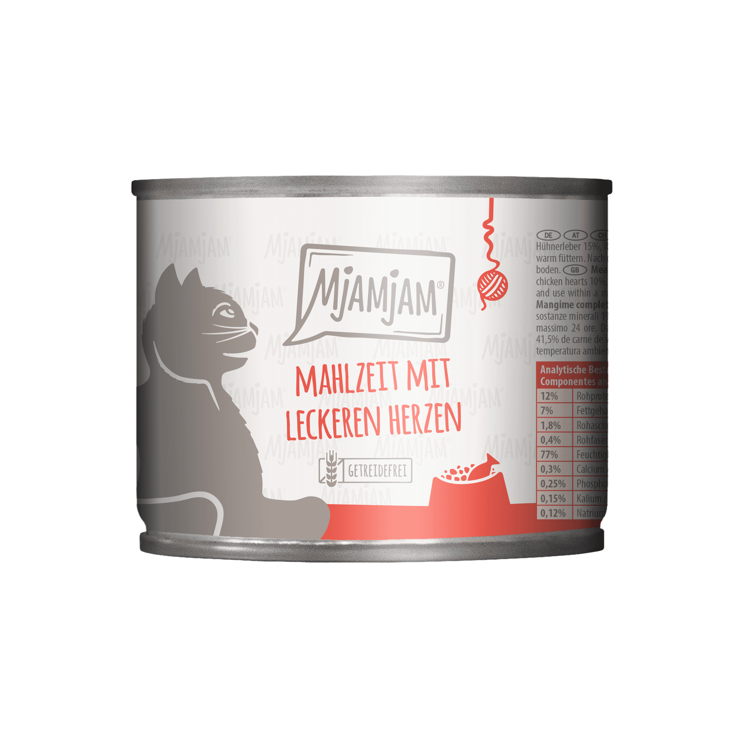 MjAMjAM Katzennassfutter Mahlzeit mit leckeren Herzen
