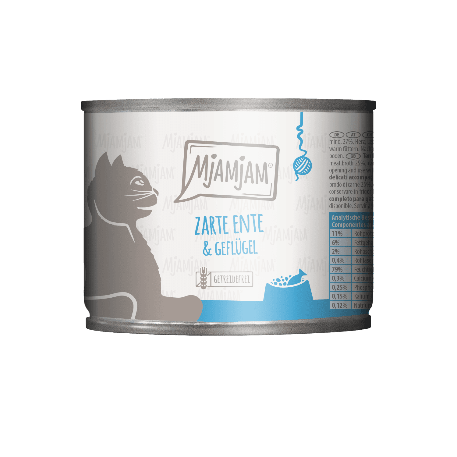 MjAMjAM Katzennassfutter zarte Ente & Geflügel an leckeren Möhrchen