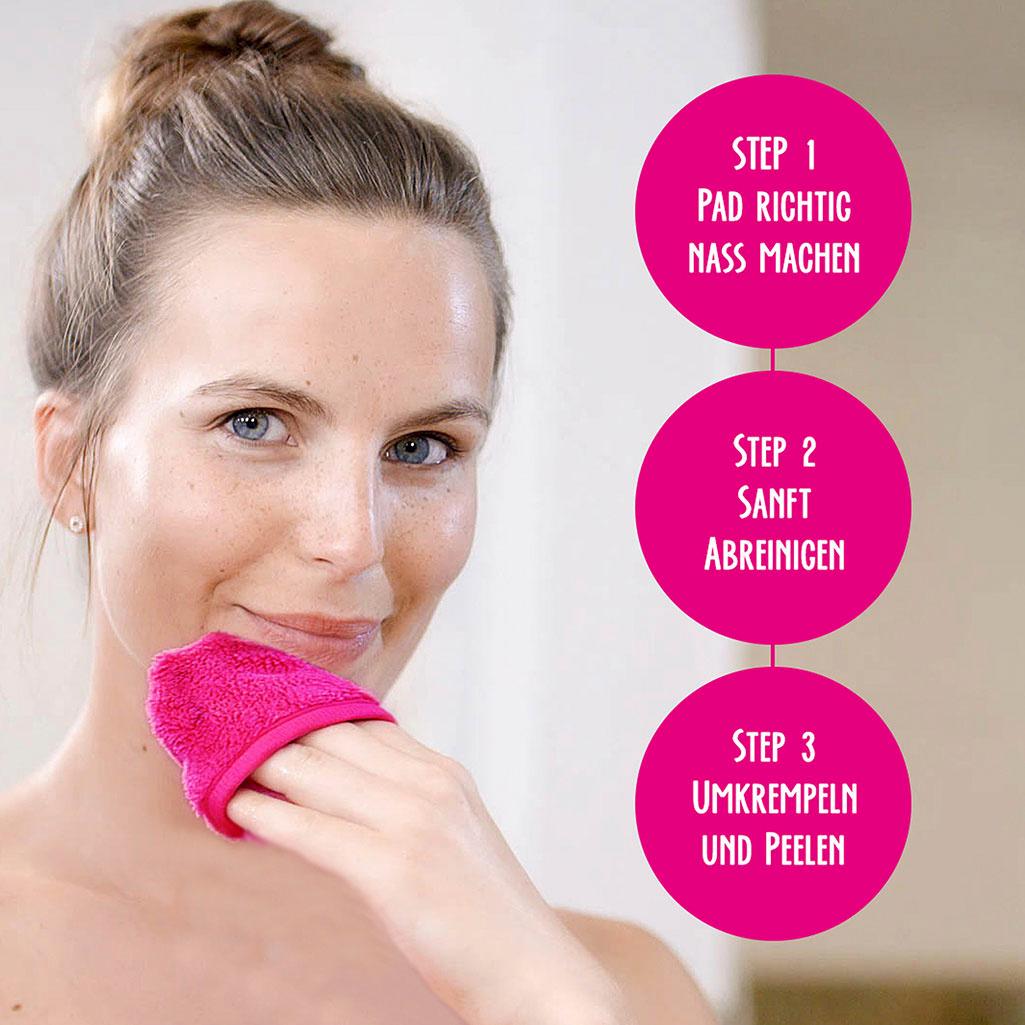 Produktbild CELINA BLUSH Der original MakeUp Radierer"PADS"im Doppelpack (Pink) 3 von 7