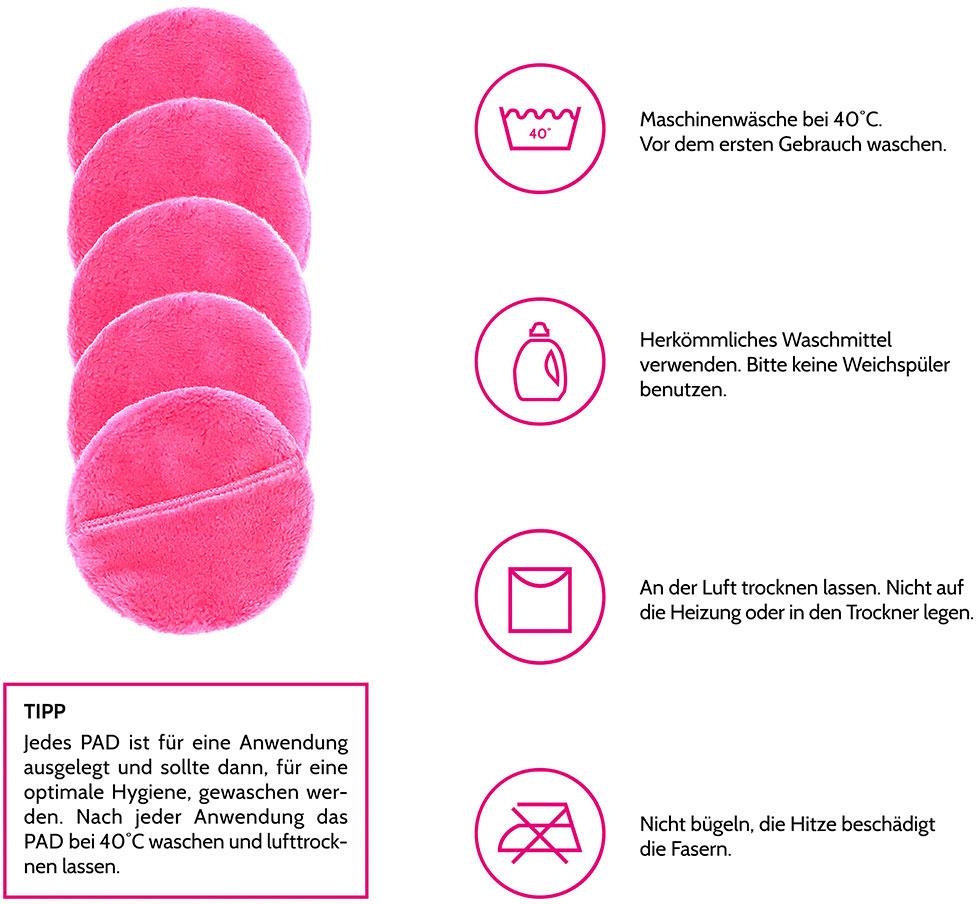 Produktbild CELINA BLUSH Der original MakeUp Radierer"PADS"im Doppelpack (Pink) 4 von 7