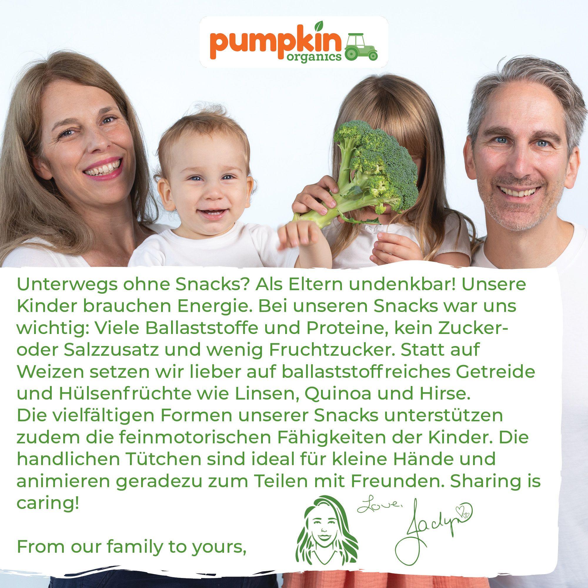 Produktbild pumpkin organics Bio Linsen Puffs mit Tomate, Karotte&Kräutern 5 von 10